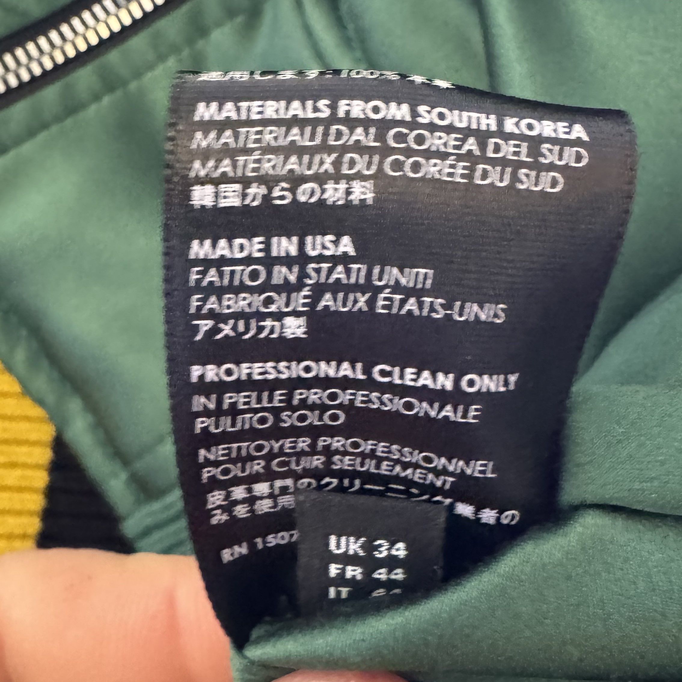 Amiri Amiri Reversible Silk Bomber Jacket Gold/Green Size US XS / EU 42 / 0 - 8 Thumbnail