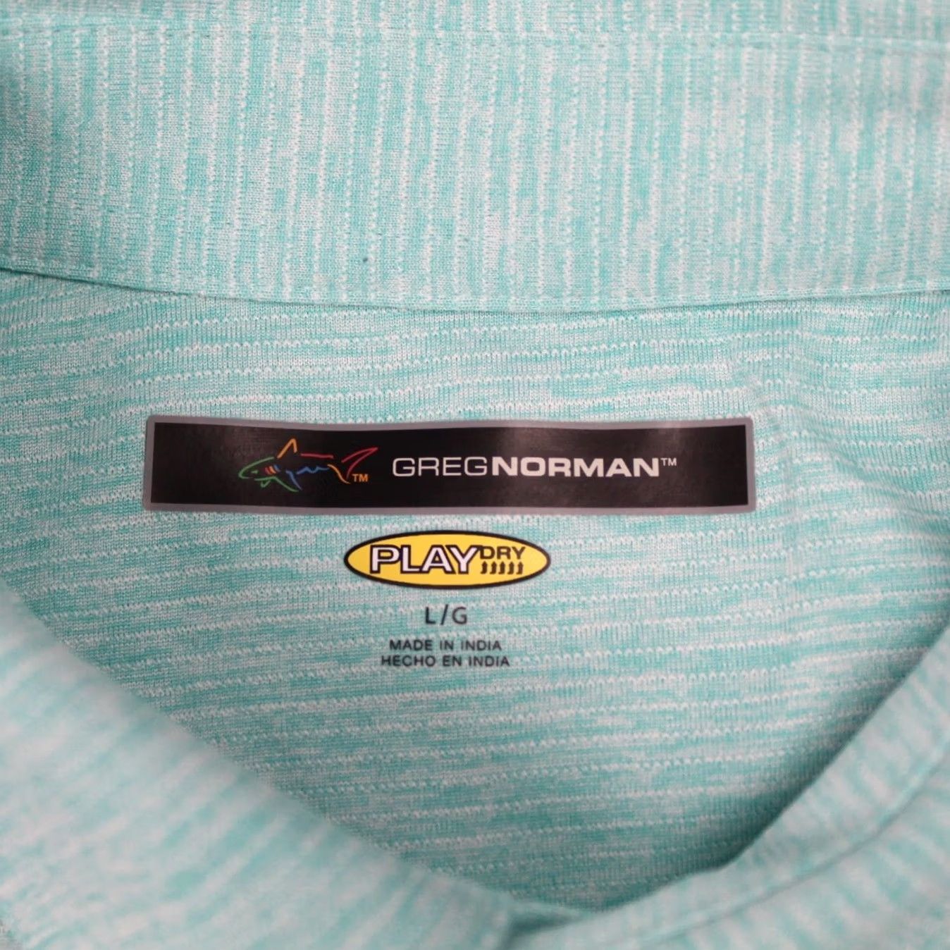 Vintage Greg Norman Polo Shirt Mens Large Blue PlayDry Polyester S/S Pullover Polo Shirt Mens Large Blue Size US L / EU 52-54 / 3 - 5 Thumbnail