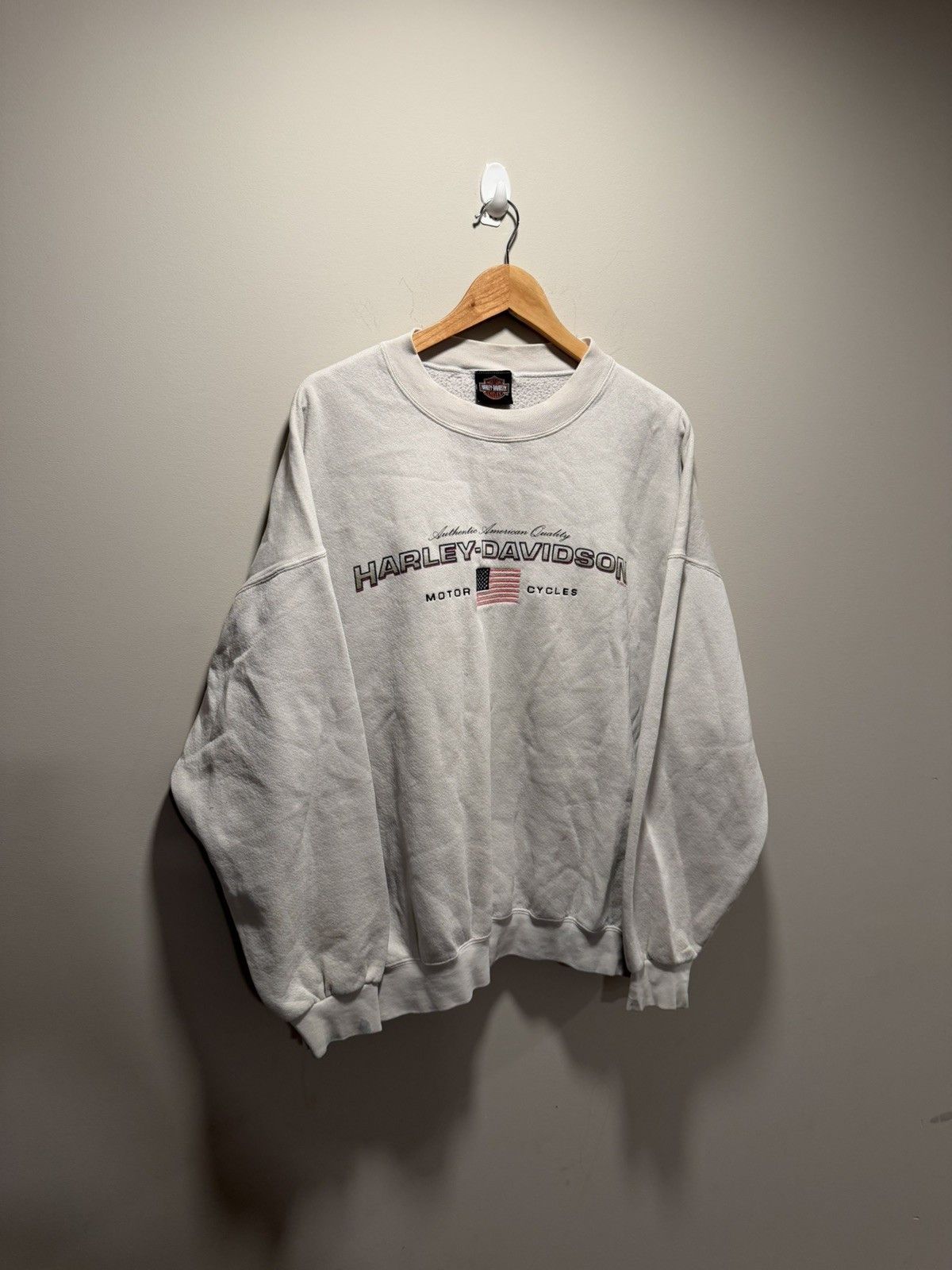 Harley Davidson Vintage Harley Davidson Sweatshirt Mens X-Large USA flag Size US XL / EU 56 / 4 - 1 Thumbnail