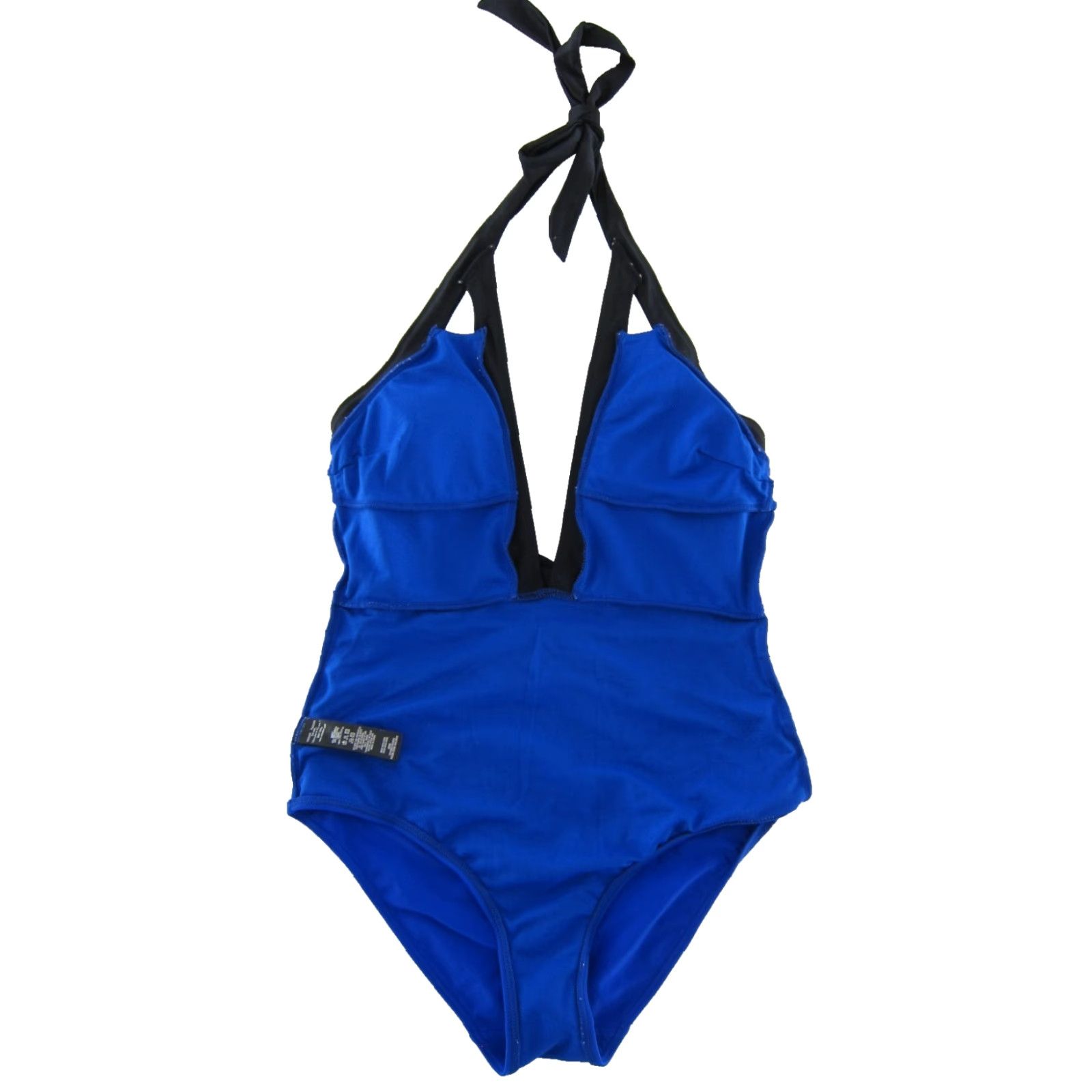 Ted Baker Ted Baker London 'Ralinda' Halter One-Piece Swimsuit Blue size 8 Women Beach Slimming Adjustable Removable Pads Strap 80% polyamide 20% spandex Size ONE SIZE - 5 Thumbnail