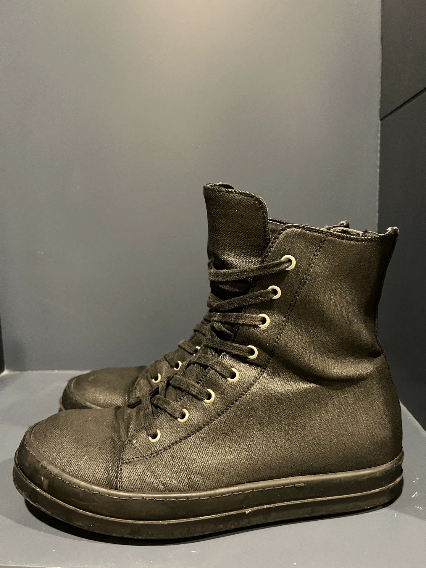 Rick Owens Drkshdw Rick Owens DRKSHDW Canvas Boots Size 42 Size US 9 / EU 42 - 1 Thumbnail