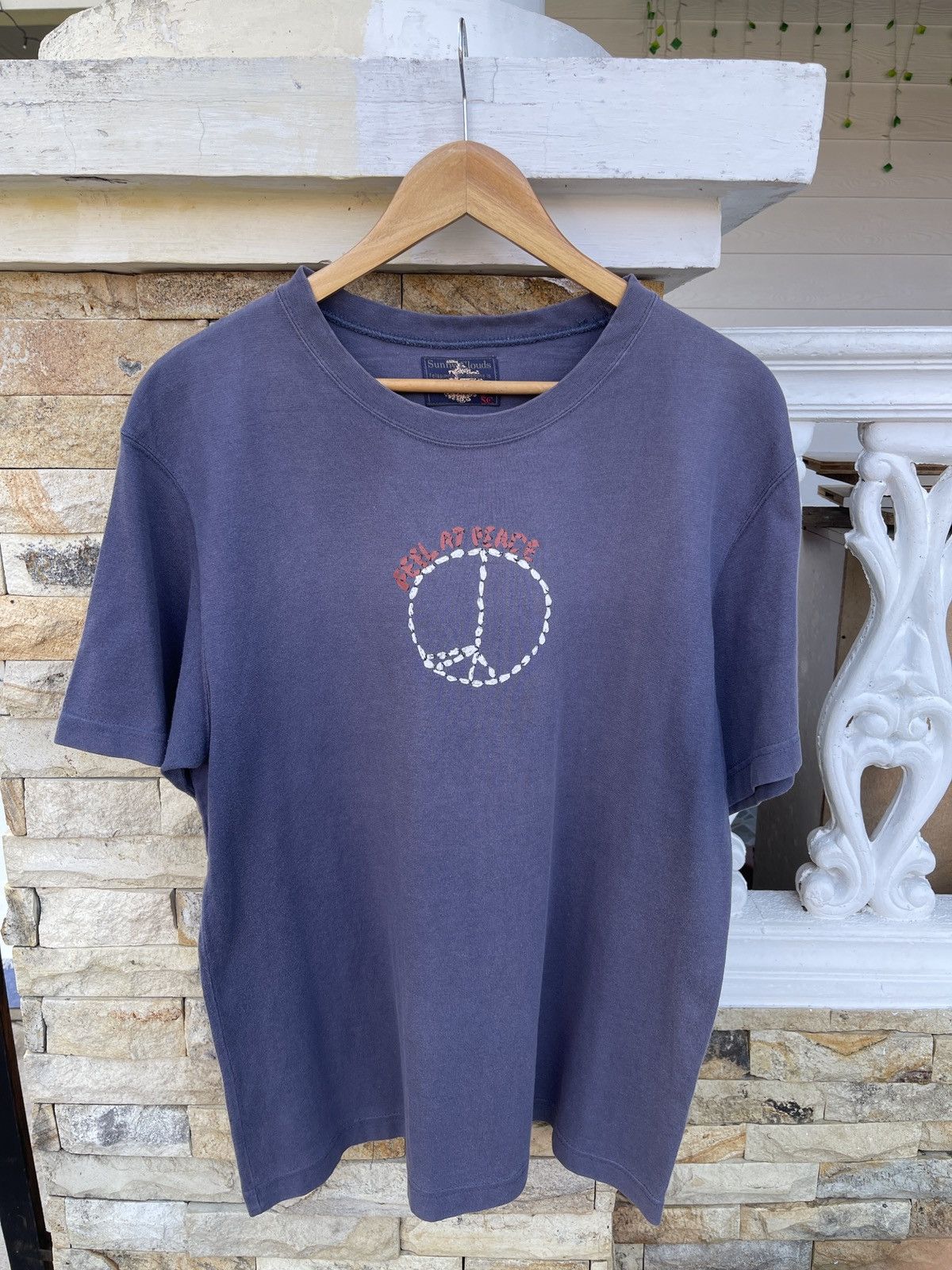 Last Drop🔥Rare🔥Japanese Feel At Peace Faded Thrashed Tee