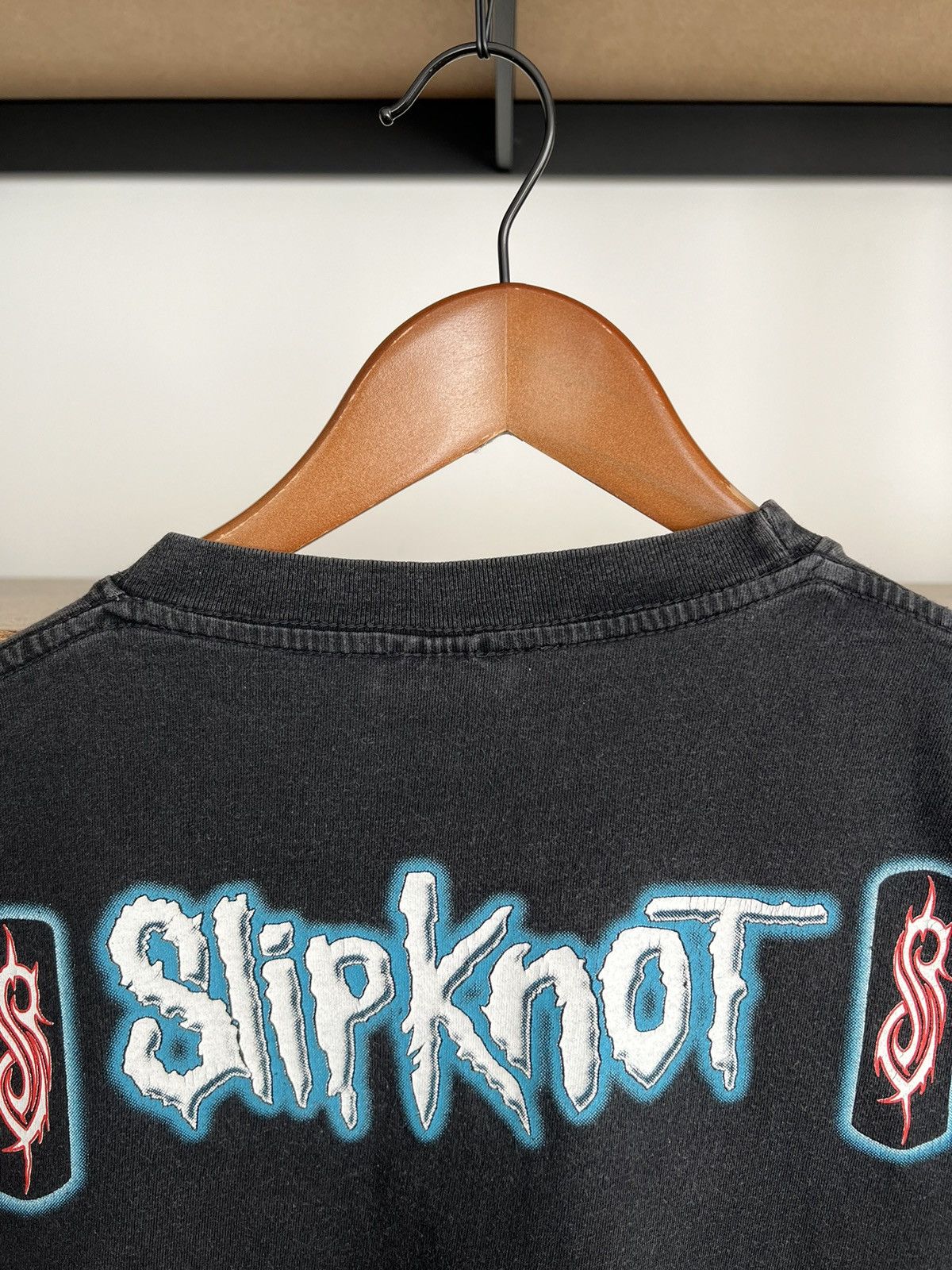 Band Tees Vintage 90s Slipknot Skull Rock Band Black T-shirt Size US M / EU 48-50 / 2 - 11 Thumbnail