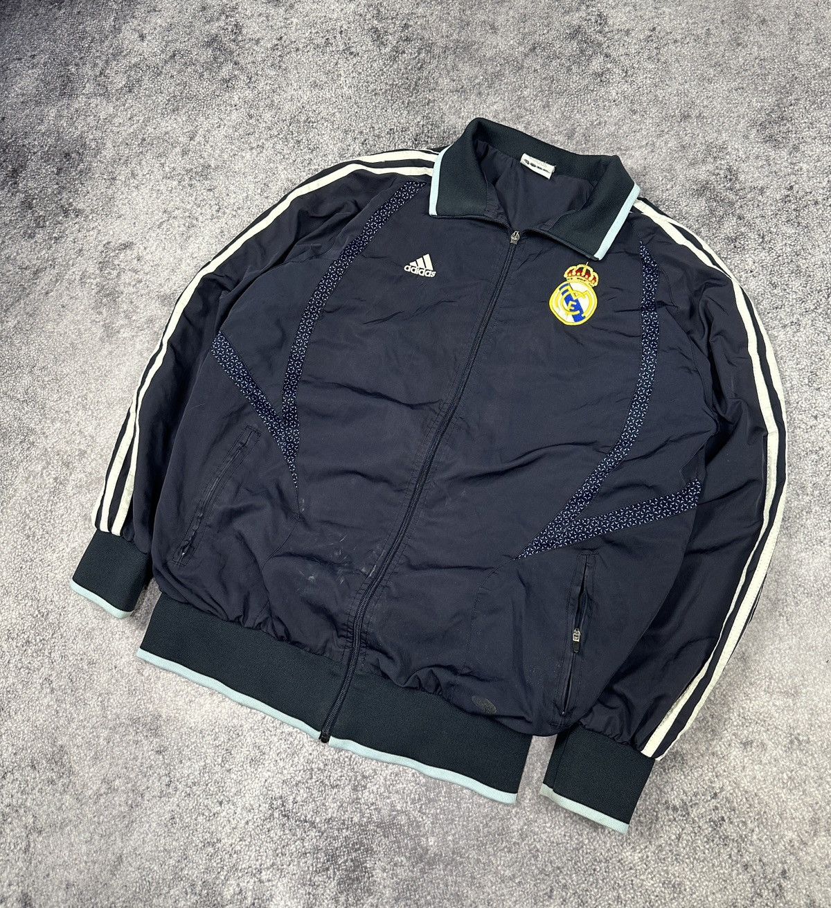 Adidas Vintage Adidas Real Madrid Zip Up Jacket Very Rare Blokecore Grailed