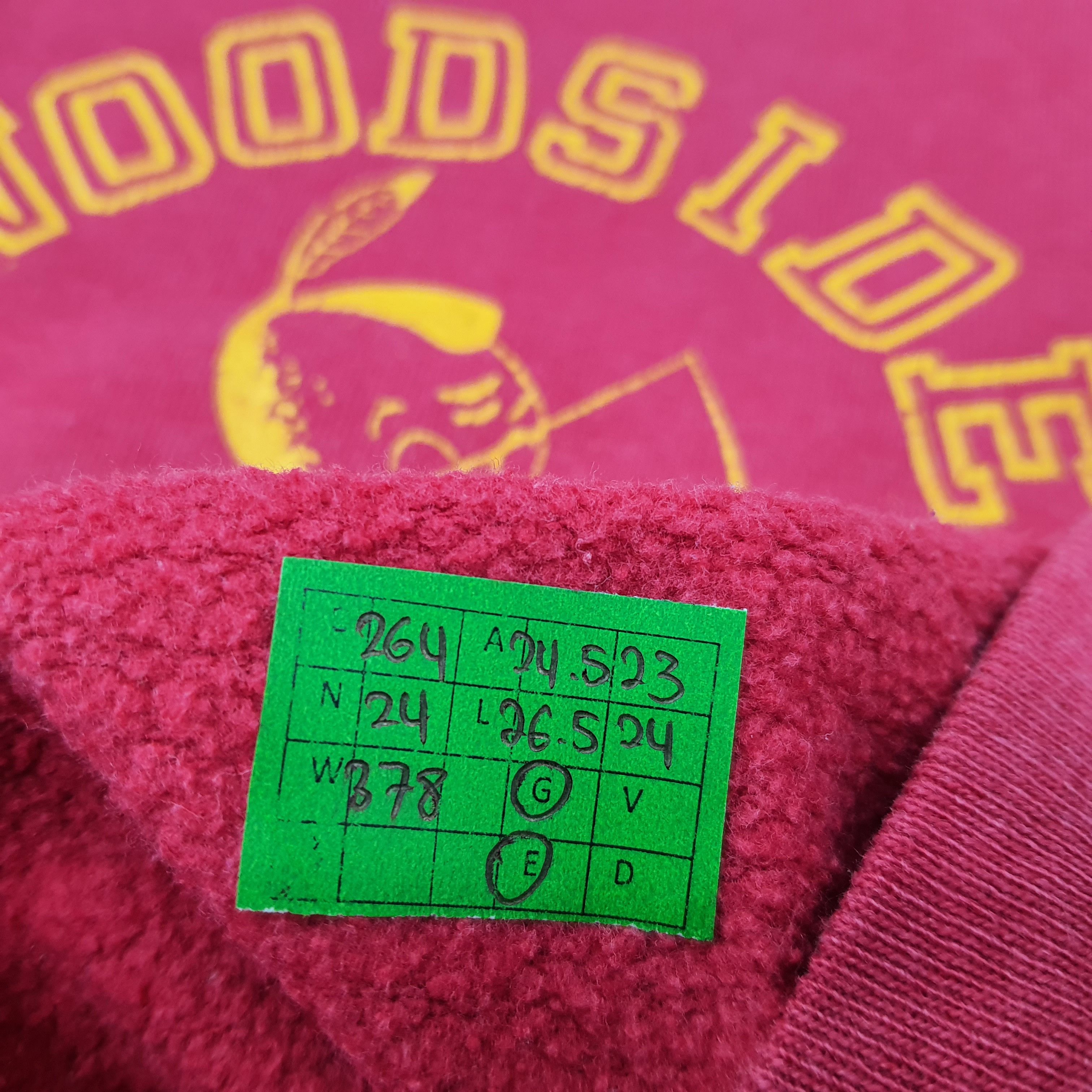 Hanes Vintage Woodside Indians Sweatshirt C264N24 Size US L / EU 52-54 / 3 - 6 Thumbnail