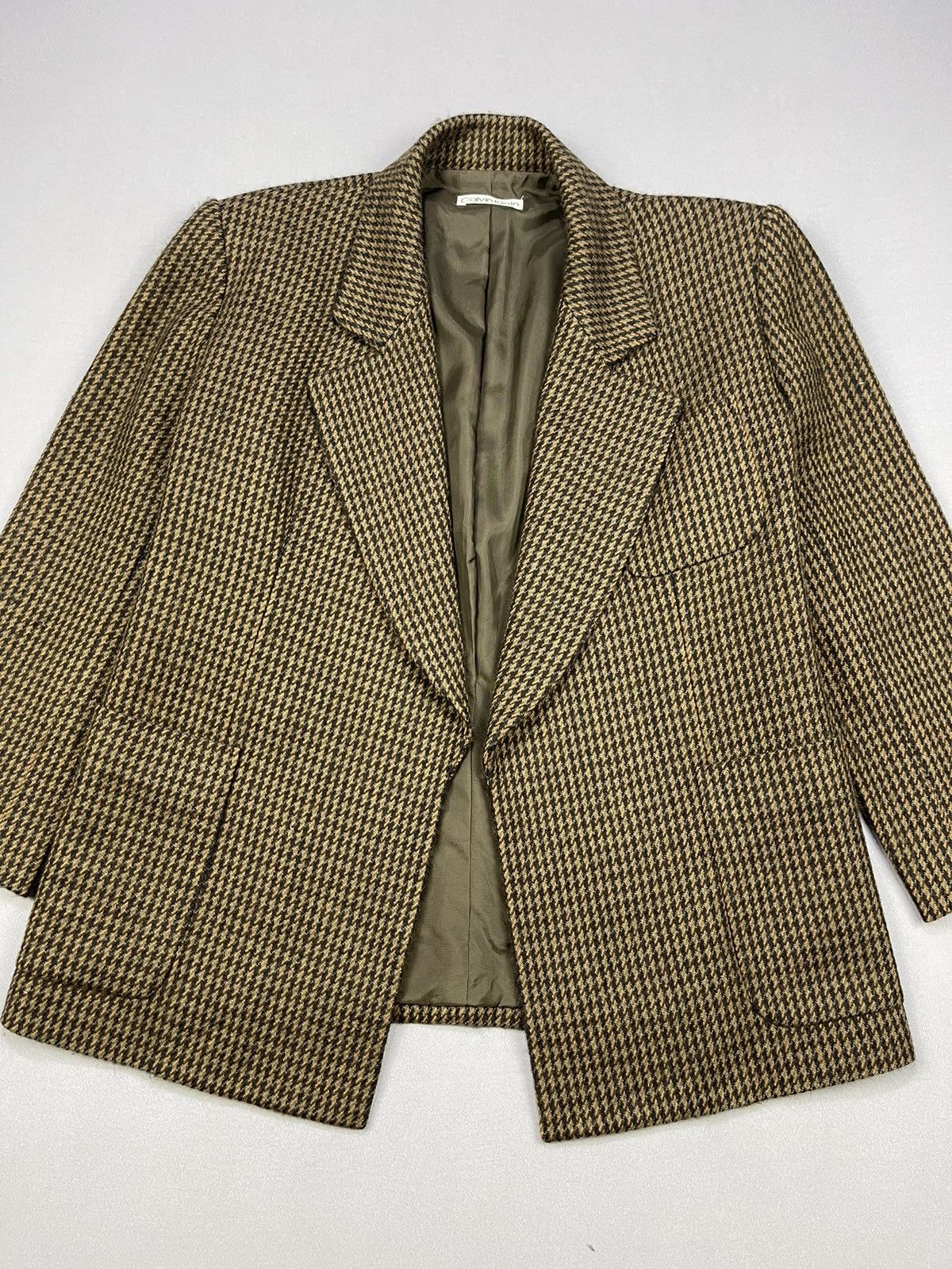Calvin Klein Vintage Calvin Klein ButtonLess Plaid Marble Check Size US L / EU 52-54 / 3 - 4 Thumbnail