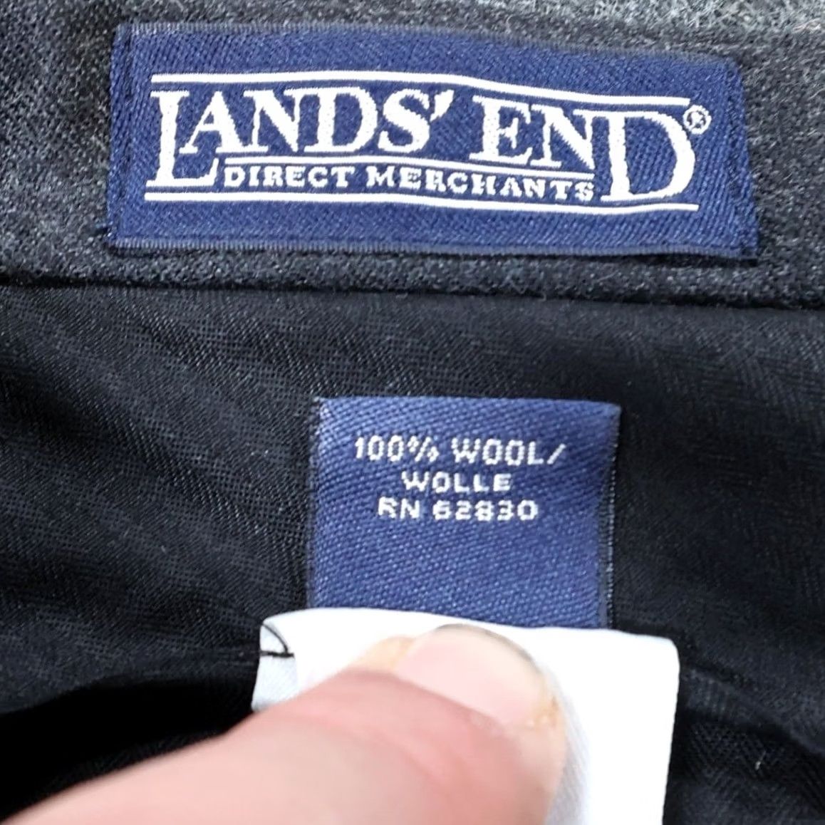 Lands' End Lands End Dress Pants Mens 44x34 Gray 100% Wool Pleated Portugal Size US 44 / EU 60 - 7 Thumbnail