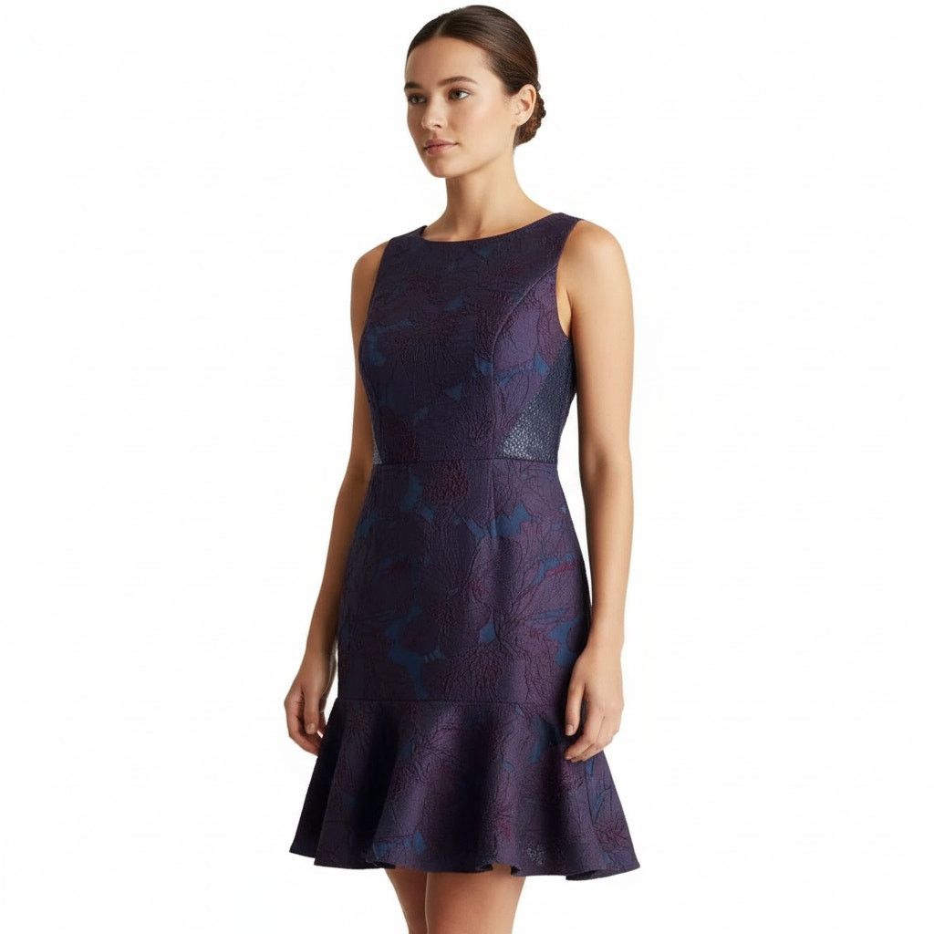 Monique Lhuillier Monique Lhuillier Floral Embroidered Knee-Length Dress,M/US8 Size M / US 6-8 / IT 42-44 - 2 Thumbnail