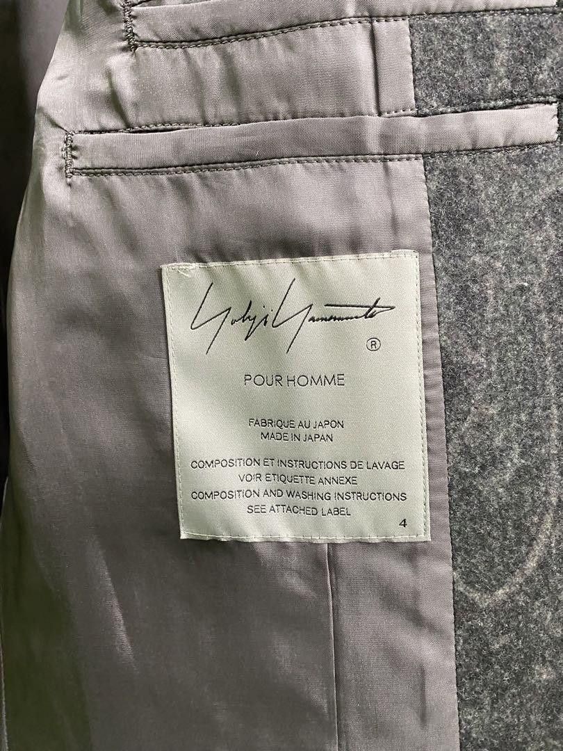 Yohji Yamamoto POUR HOMME 23w INDIAN JACQUARD TRANSFORMING COLLAR JACKET Size US XL / EU 56 / 4 - 4 Thumbnail