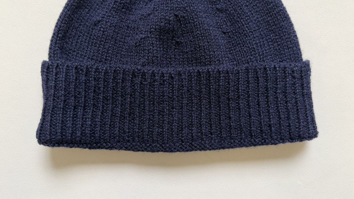 Dries Van Noten Brushed Dark Blue Wool Beanie Hat Size ONE SIZE - 7 Thumbnail