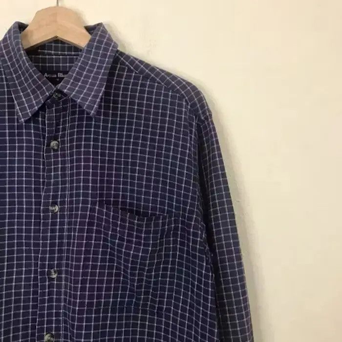Flannel Aqua Blues Plaid Tartan Flannel Shirt Size US M / EU 48-50 / 2 - 4 Thumbnail
