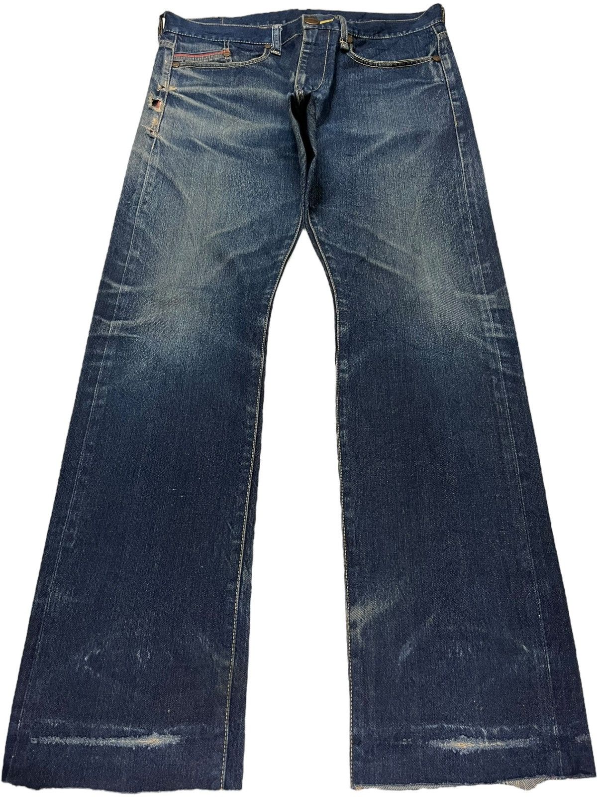 Japanese Brand Vintage Japanese Brand Selvedge Rusty Wash Baggy Jeans Size US 35 - 2 Thumbnail