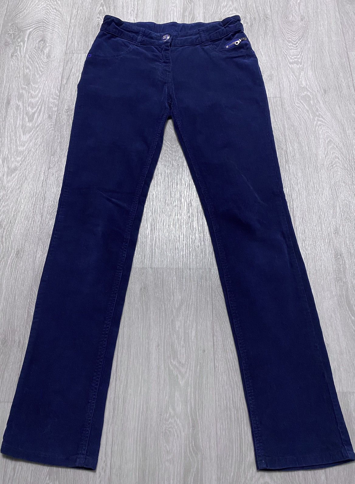 Kenzo Vintage Kenzo Teenager Blue Corduroy Pant Trouser Embroidery Size 24" / US 00 / IT 34 - 6 Thumbnail