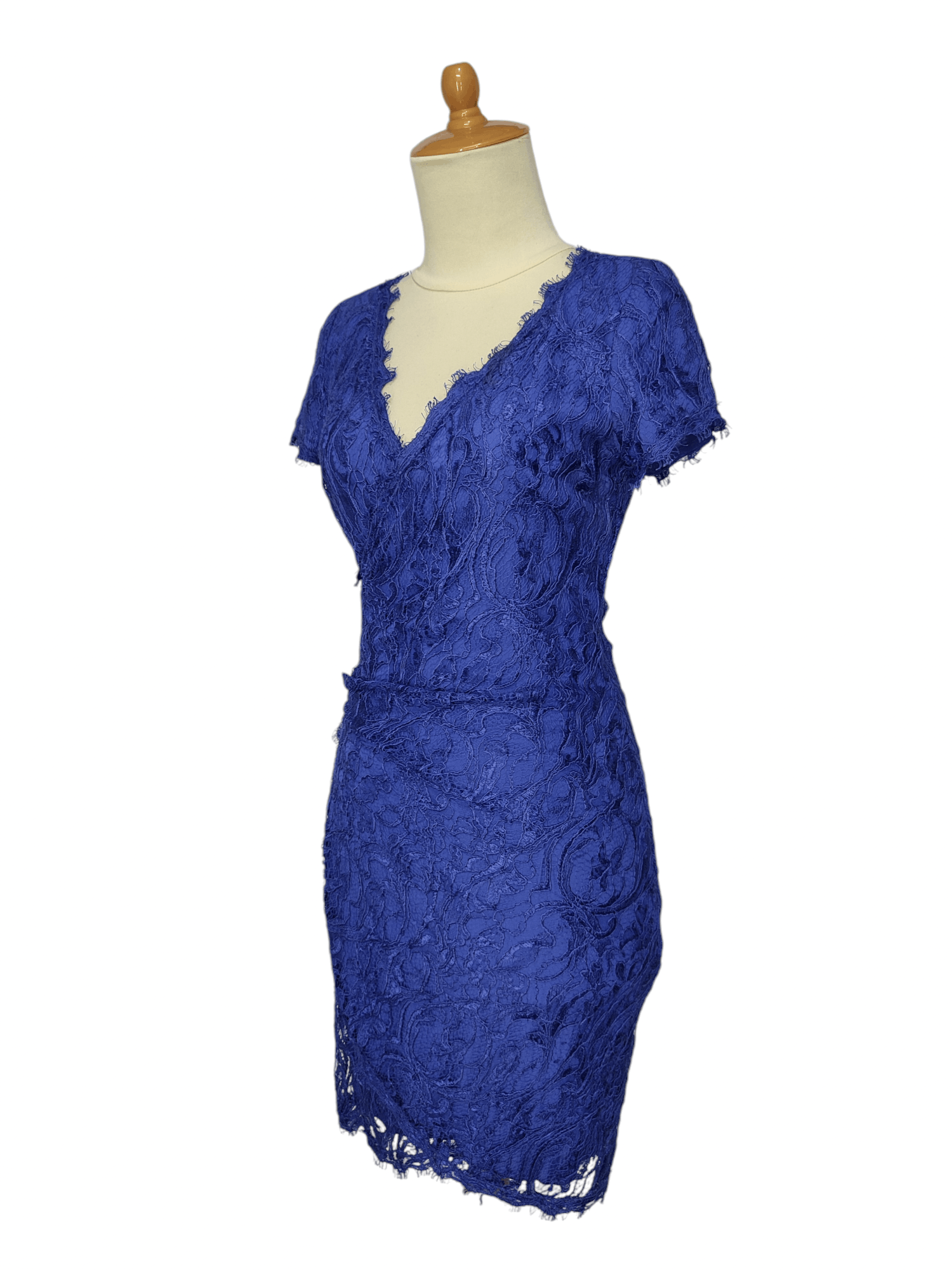 Emilio Pucci 2000s Emilio Pucci- Archive Lace Brocade Wrap Mini Dress Size S / US 4 / IT 40 - 3 Thumbnail