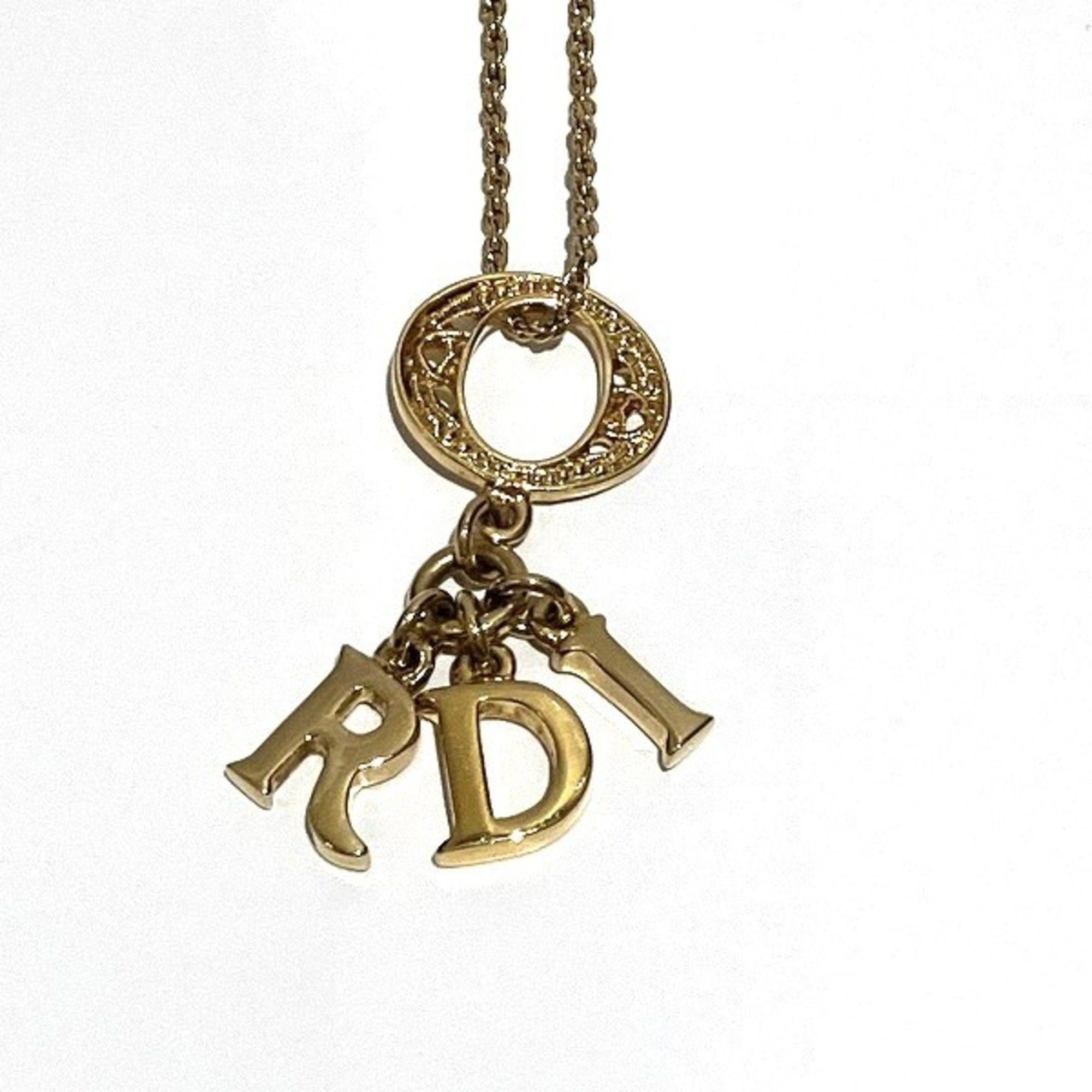 image of Christian Dior Dior Dior Logo Brand Accessories Necklace Women's in Gold