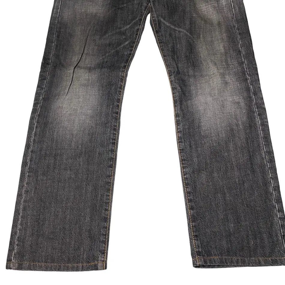Japanese Brand 2000's CrackEvo Flared Seawash Straight Cut Denim Size US 34 / EU 50 - 6 Thumbnail