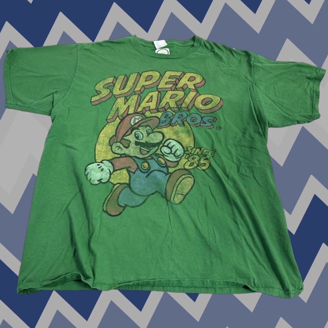 Nintendo Super Mario Bros Since 85’ T-Shirt Men’s XL Green Nintendo Official EUC Size US XL / EU 56 / 4 - 1 Thumbnail