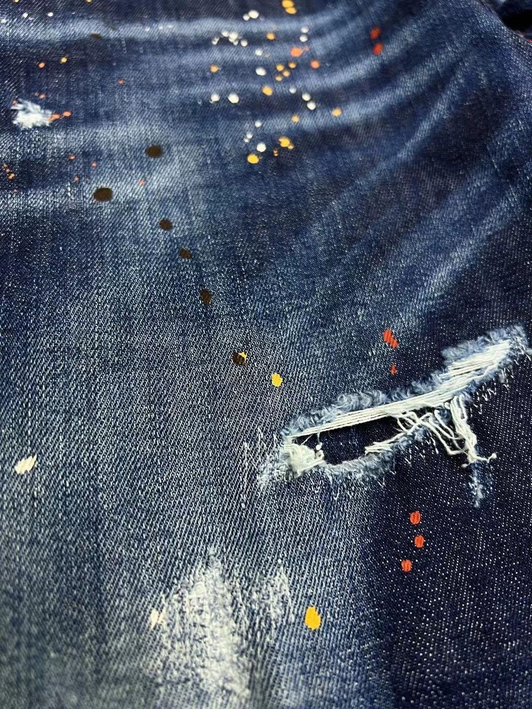 Dsquared2 Dsquared2 2022FW Splatter Patched Relax Long Crotch Jeans Size US 28 / EU 44 - 4 Thumbnail