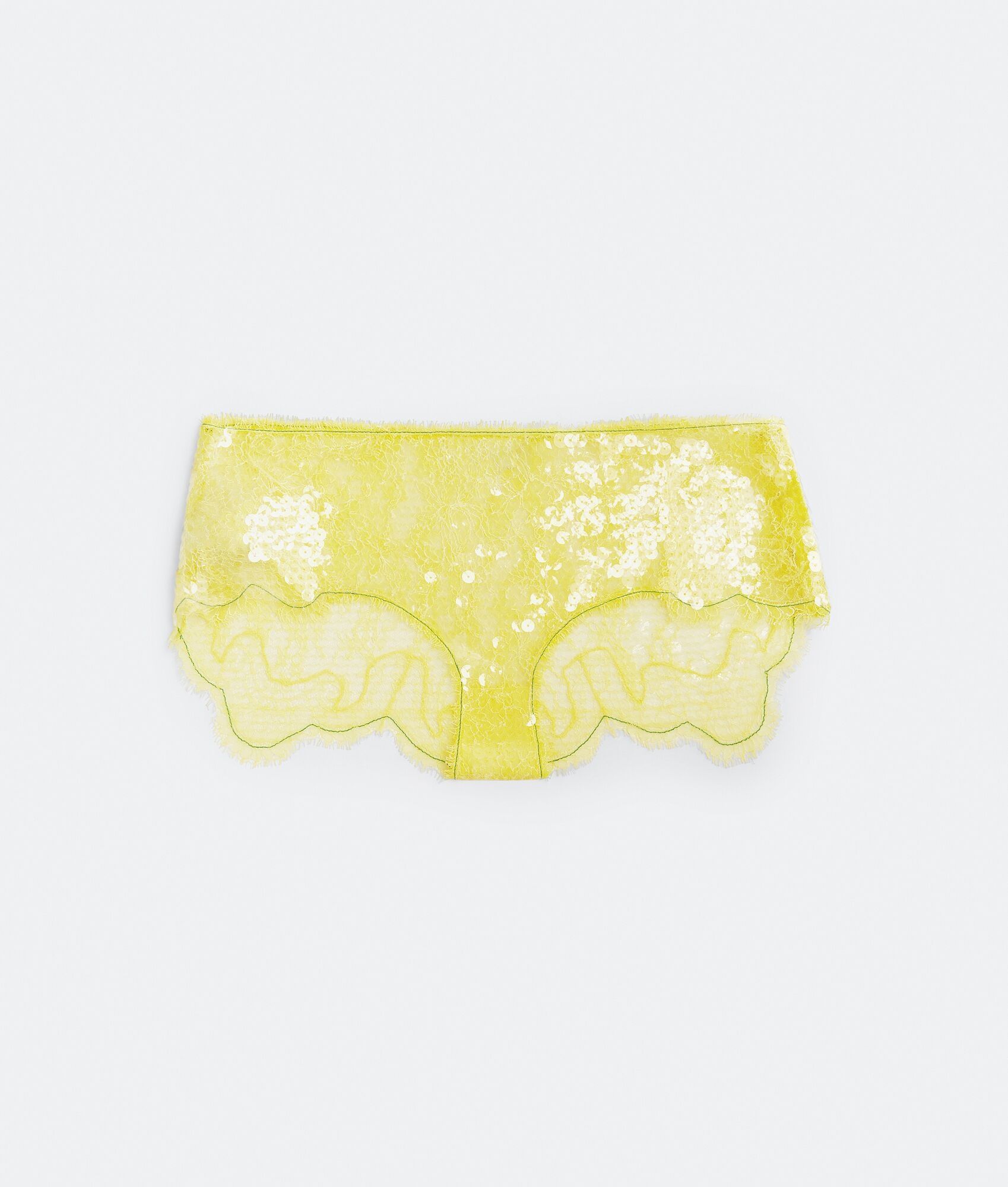 Bottega Veneta o1n1vont1224 Size: S / Floral Lace and Sequins Briefs Yellow Size ONE SIZE - 1 Thumbnail