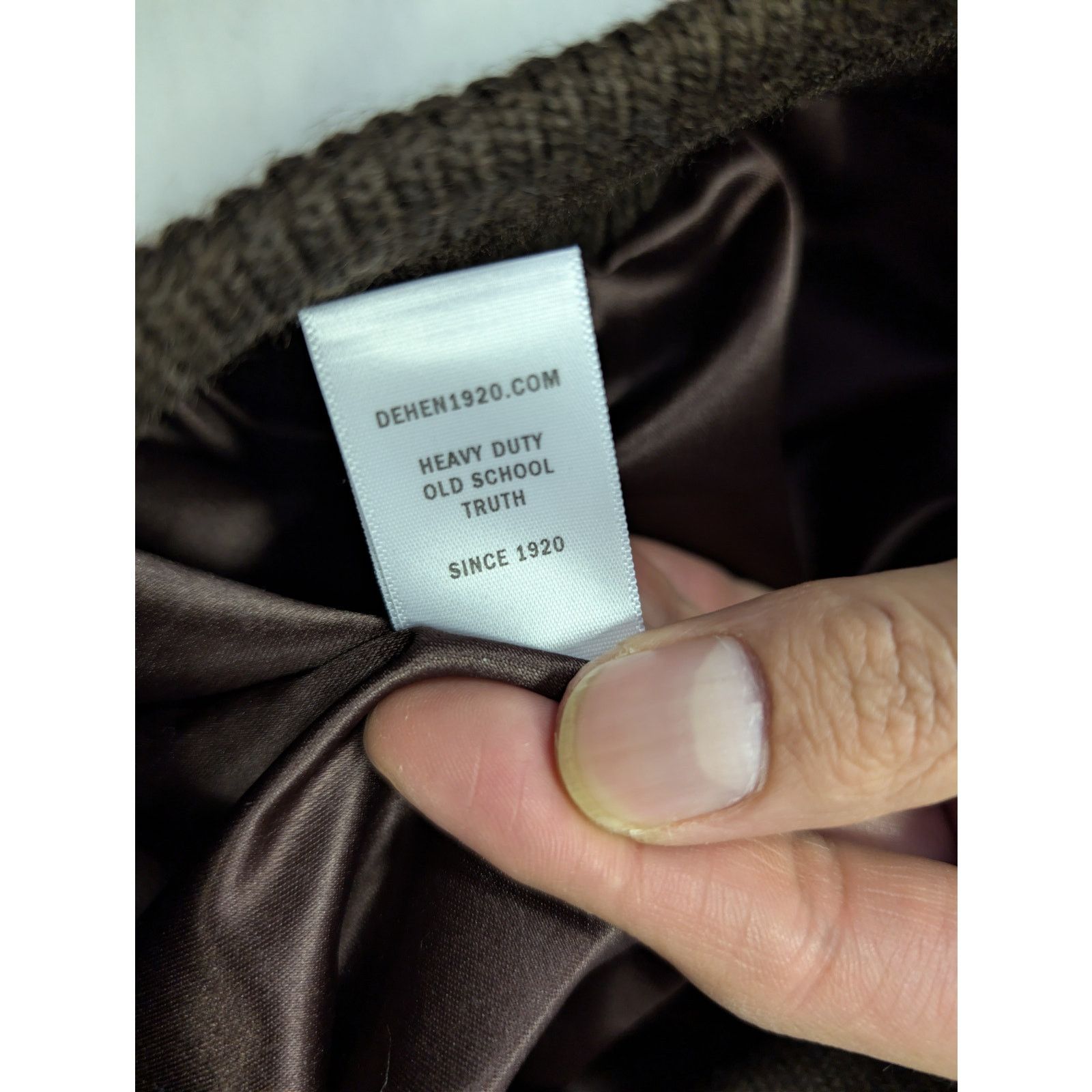 Dehen 1920 o1rshd1 CC20 Varsity Jacket brown melton wool antique brandy Size US M / EU 48-50 / 2 - 18 Thumbnail
