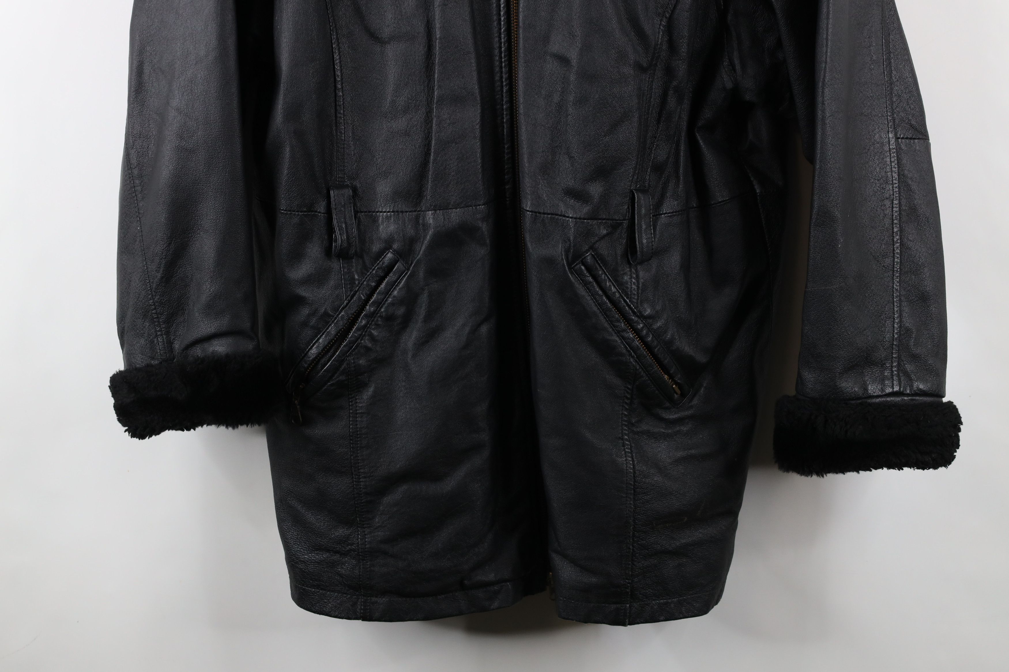 Vintage Vintage 90s Streetwear Leather Pennylane Leather Jacket Size US L / EU 52-54 / 3 - 3 Thumbnail