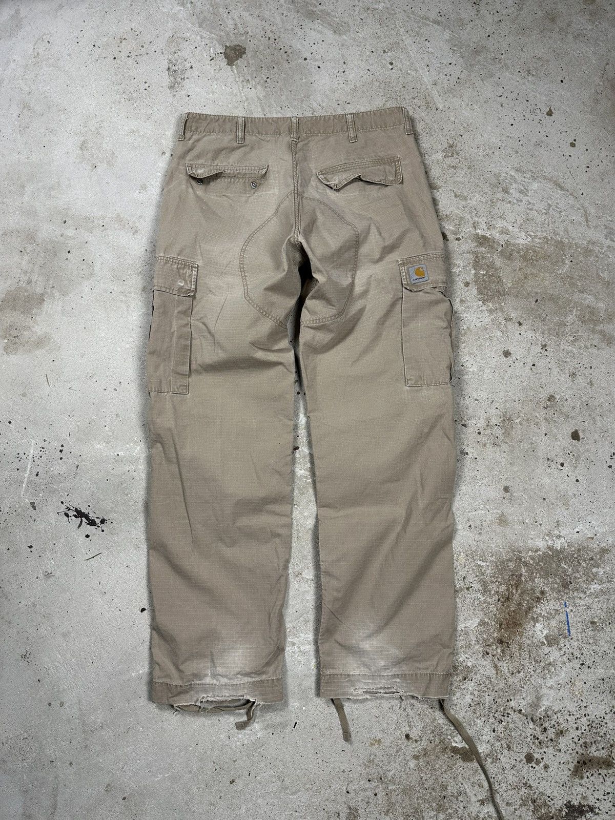 Carhartt Vintage Y2K Carhartt Baggy Distressed Reworked Cargo Pants Size US 33 - 1 Thumbnail