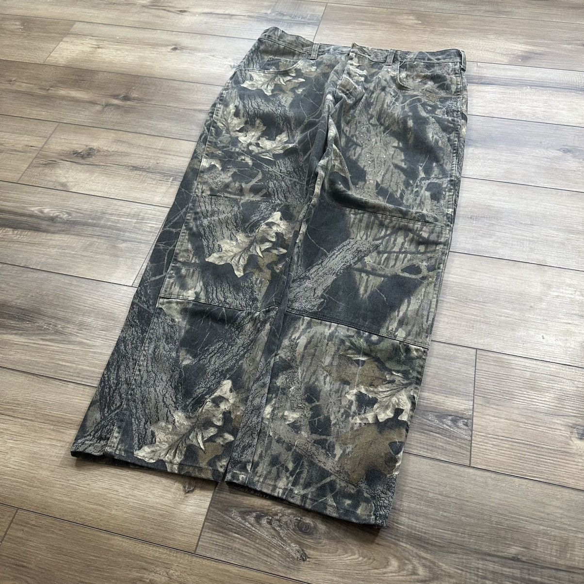 Wrangler Vintage 2000s Wrangler Wide Leg Camo Double Knee Pants Size US 38 / EU 54 - 2 Thumbnail