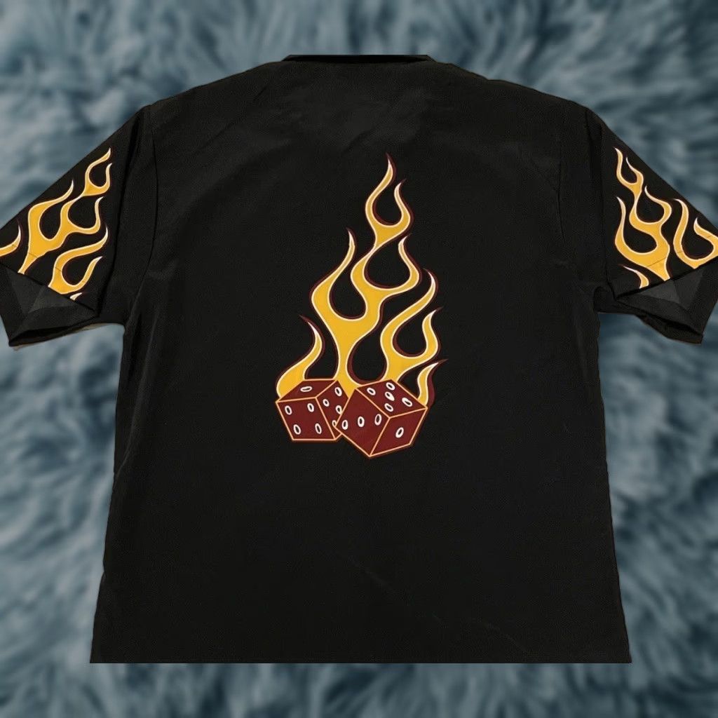 JNCO Vtg Dice Flame Shirt XL Fire Cee Lo Grunge Punk Biker Skate Surf 90s Y2K Jnco Size US XL / EU 56 / 4 - 1 Thumbnail