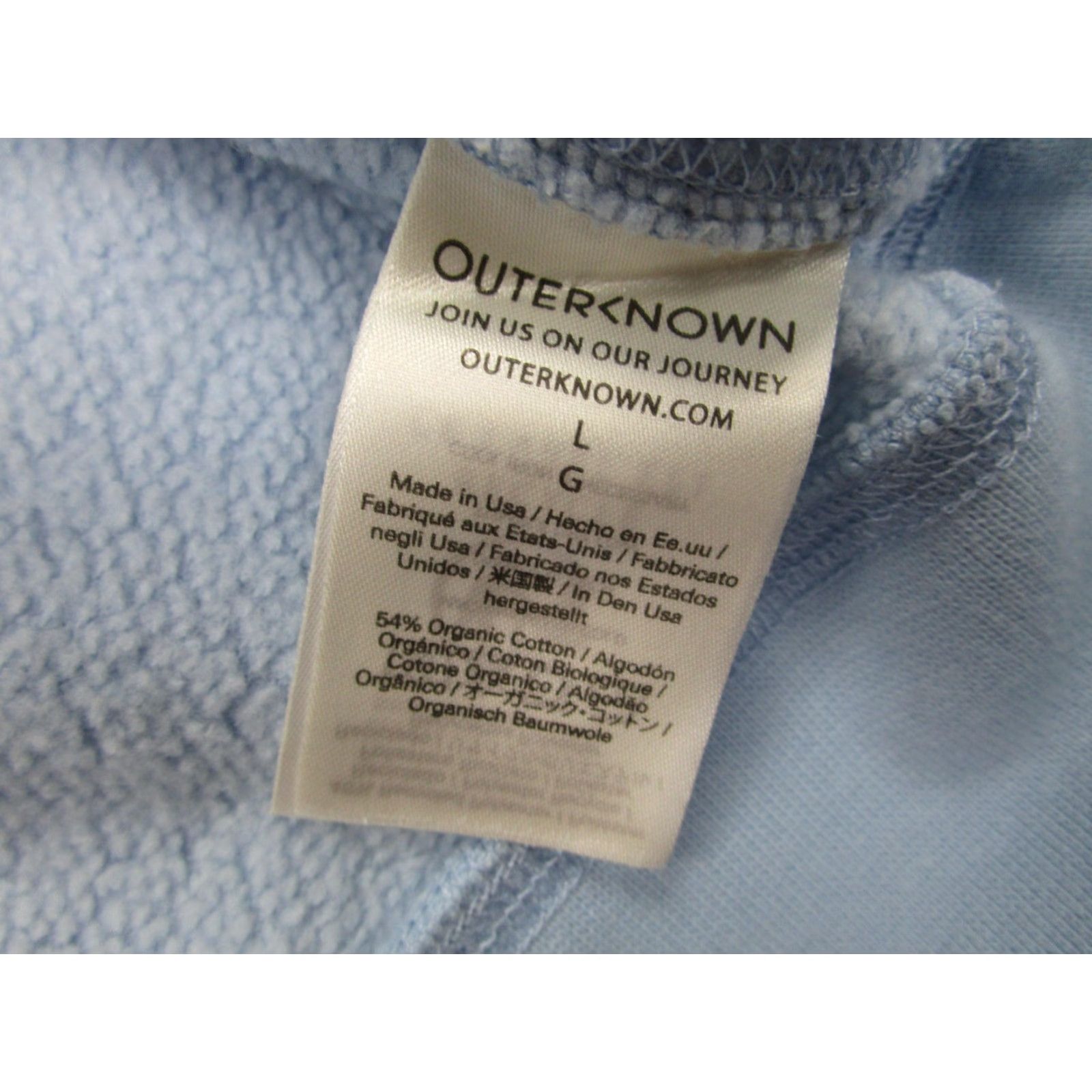 Outerknown VINTAGE? Wait no: Outerknown Sweatshirt Mens Large Blue Terry Fleece Crewneck Pullover Made USA Size US L / EU 52-54 / 3 - 7 Thumbnail