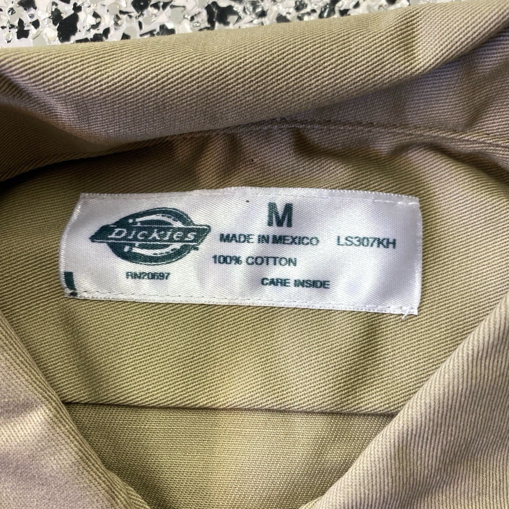 Dickies Dickies Shirt Mens M Beige Khaki Tan Short Sleeve Work Button Up Pockets Size US M / EU 48-50 / 2 - 3 Thumbnail
