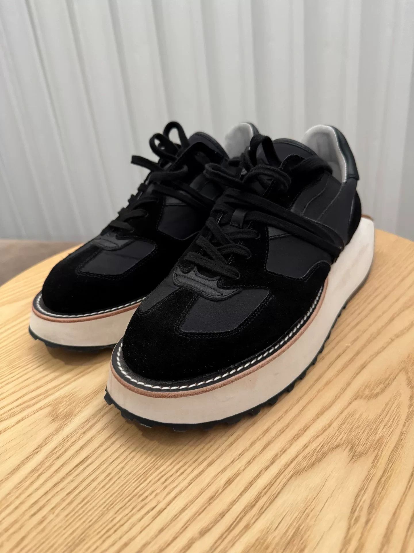 The Viridi-anne The-Viridi-anne Black Elevated Trainers Size US 9 / EU 42 - 1 Thumbnail