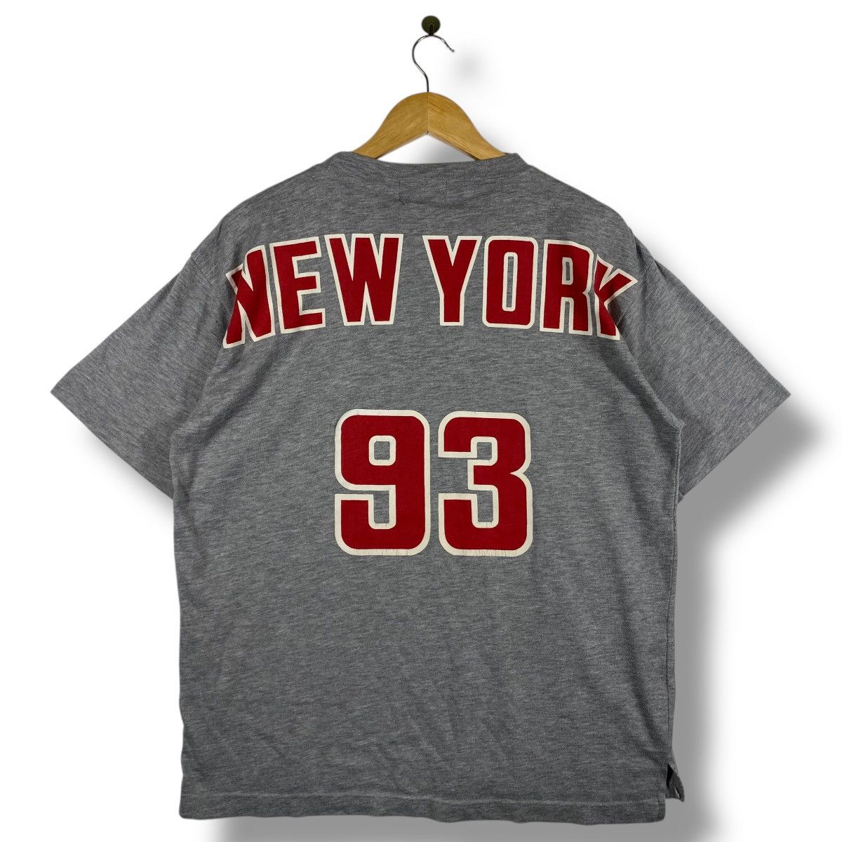 DKNY × Donna Karan × Vintage Vintage 90's DKNY NEW YORK '93 Big Logo Tee Shirt Large Size Size US L / EU 52-54 / 3 - 5 Thumbnail