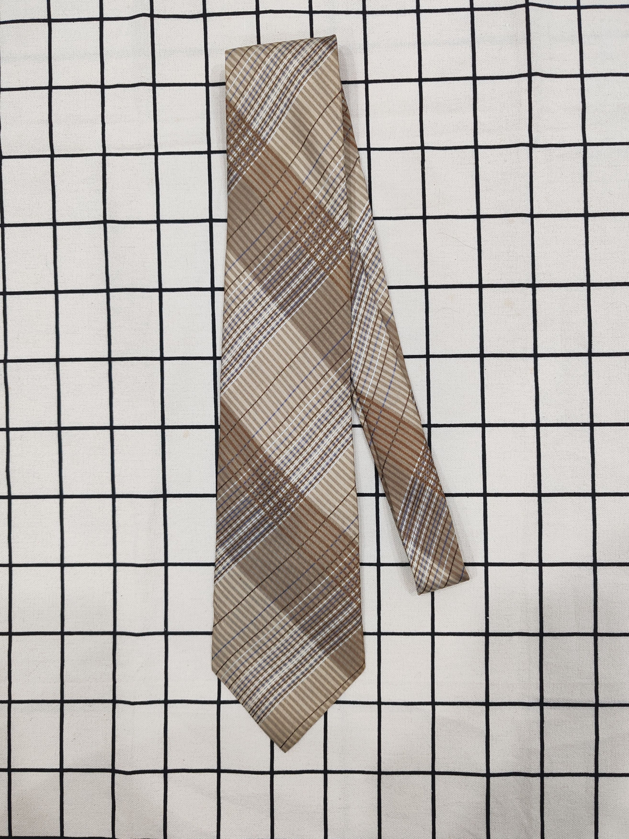 Issey Miyake ISSEY MIYAKE CLASSIC MULTI PLAID NECKTIE 100% SILK FOR MEN Size ONE SIZE - 4 Thumbnail