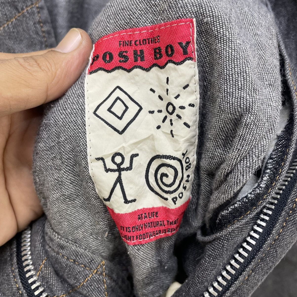 Japanese Brand 💥Vintage Poshboy Biglogo Bomber Jacket Size US M / EU 48-50 / 2 - 4 Thumbnail
