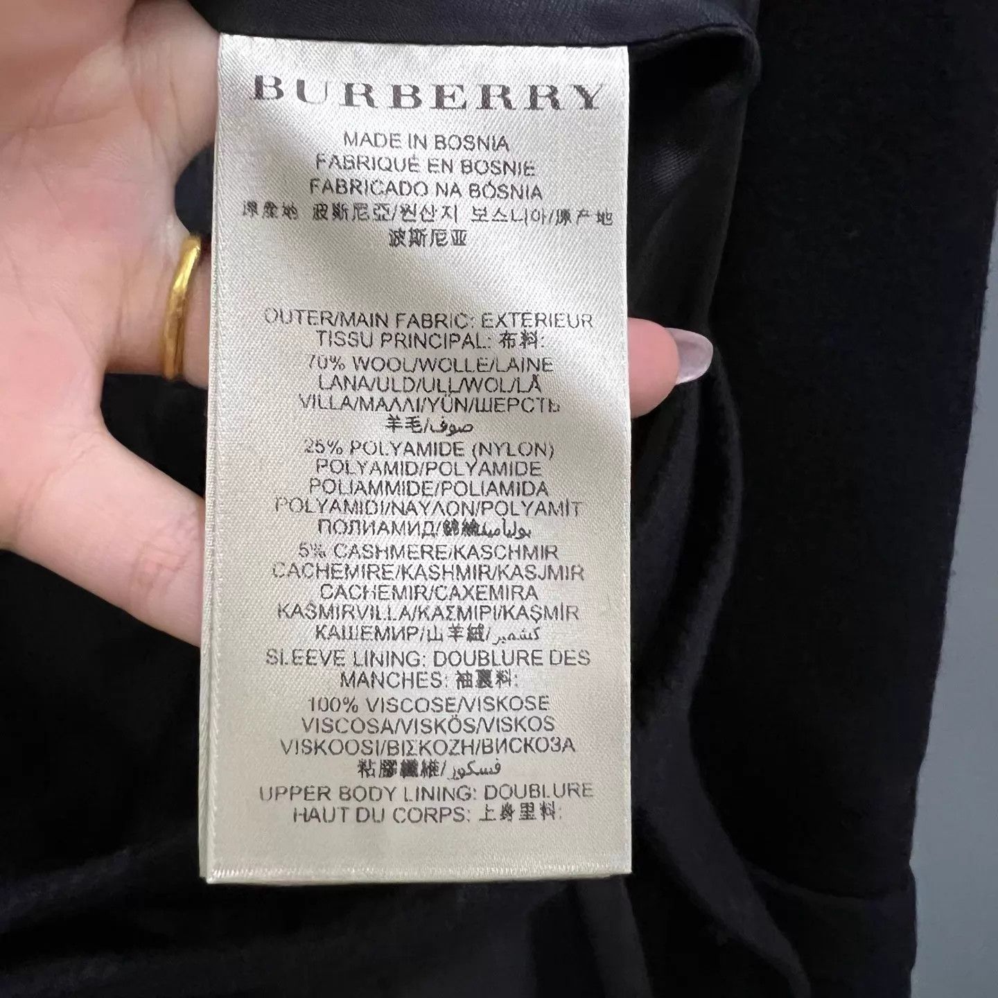 Burberry Burberry Black Waist-Cinched Coat 40 98 New Size S / US 4 / IT 40 - 3 Thumbnail