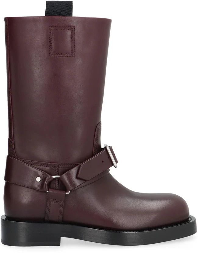 Burberry o1w1db10125 Leather Saddle Low Boots in Burgundy Size US 5.5 / IT 35.5 - 1 Thumbnail