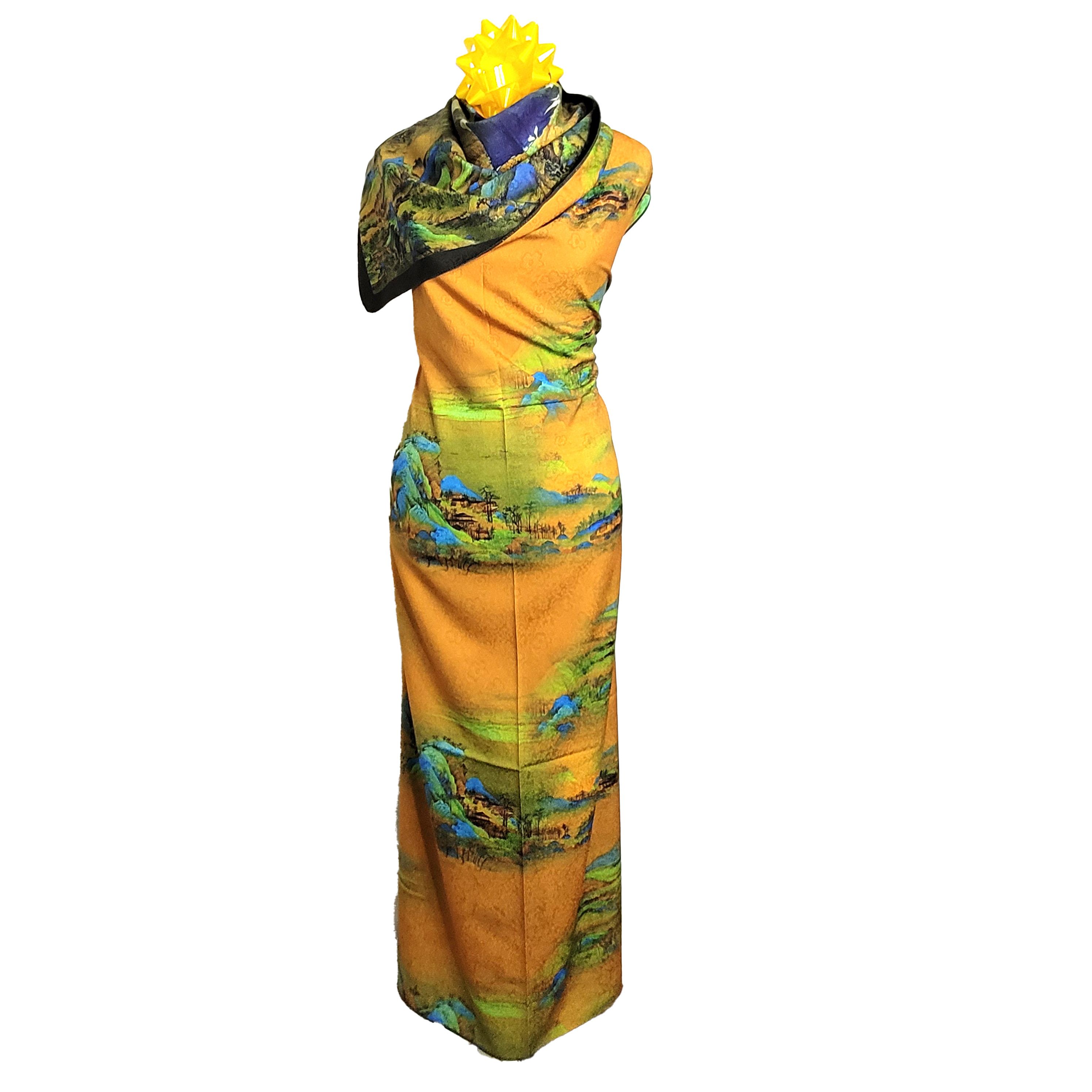 Other Double-Sided Silk Scarf 27"x70" Long Rectangle 3315 Size ONE SIZE - 2 Thumbnail