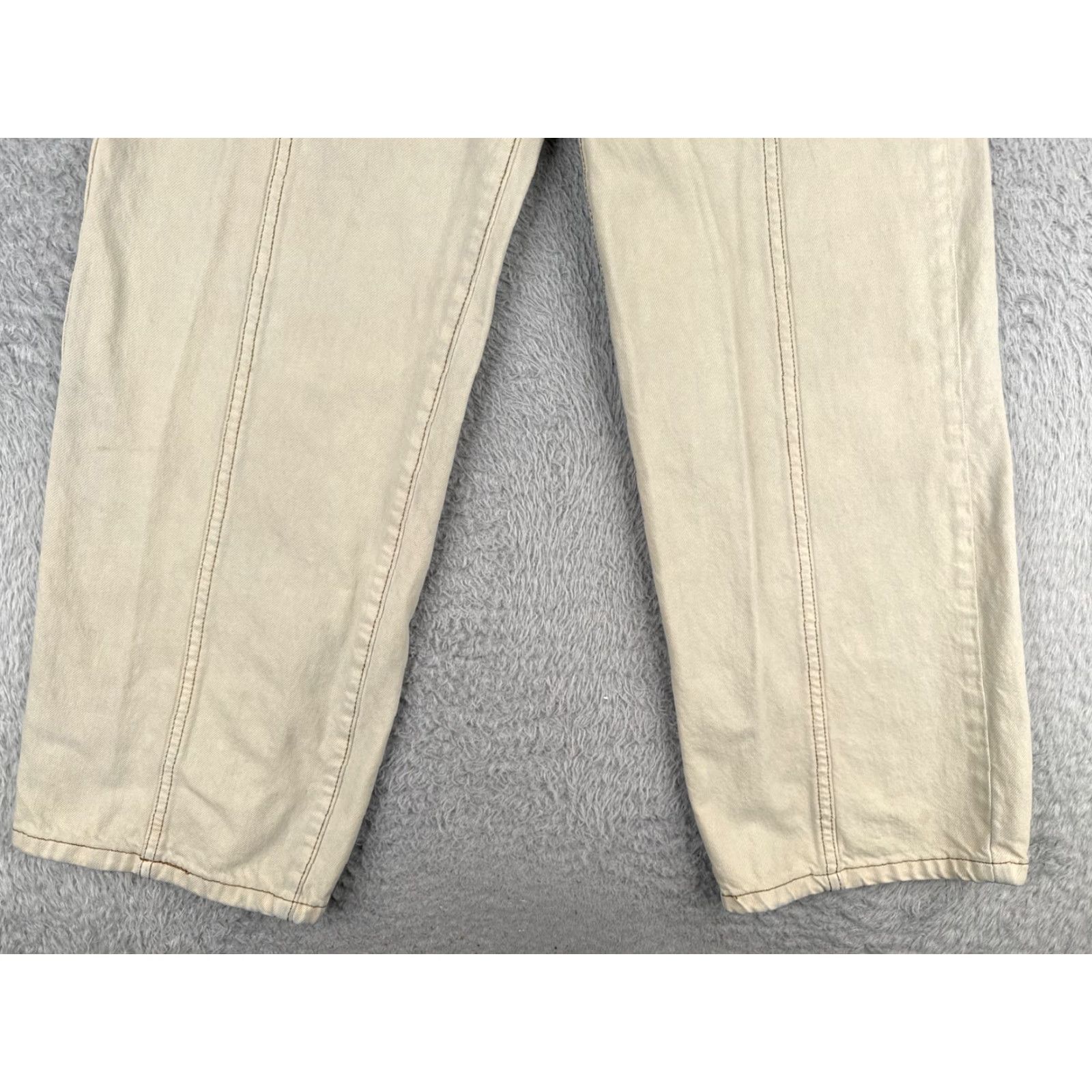 Nasty Gal Nasty Gal Jeans Women Beige Denim Wide-Leg 2 Mid Rise 24x30 Cotton Blend 5-Pocket Design Polyester? (note: avoid adding new info) Size 26" / US 2 / IT 38 - 2 Thumbnail