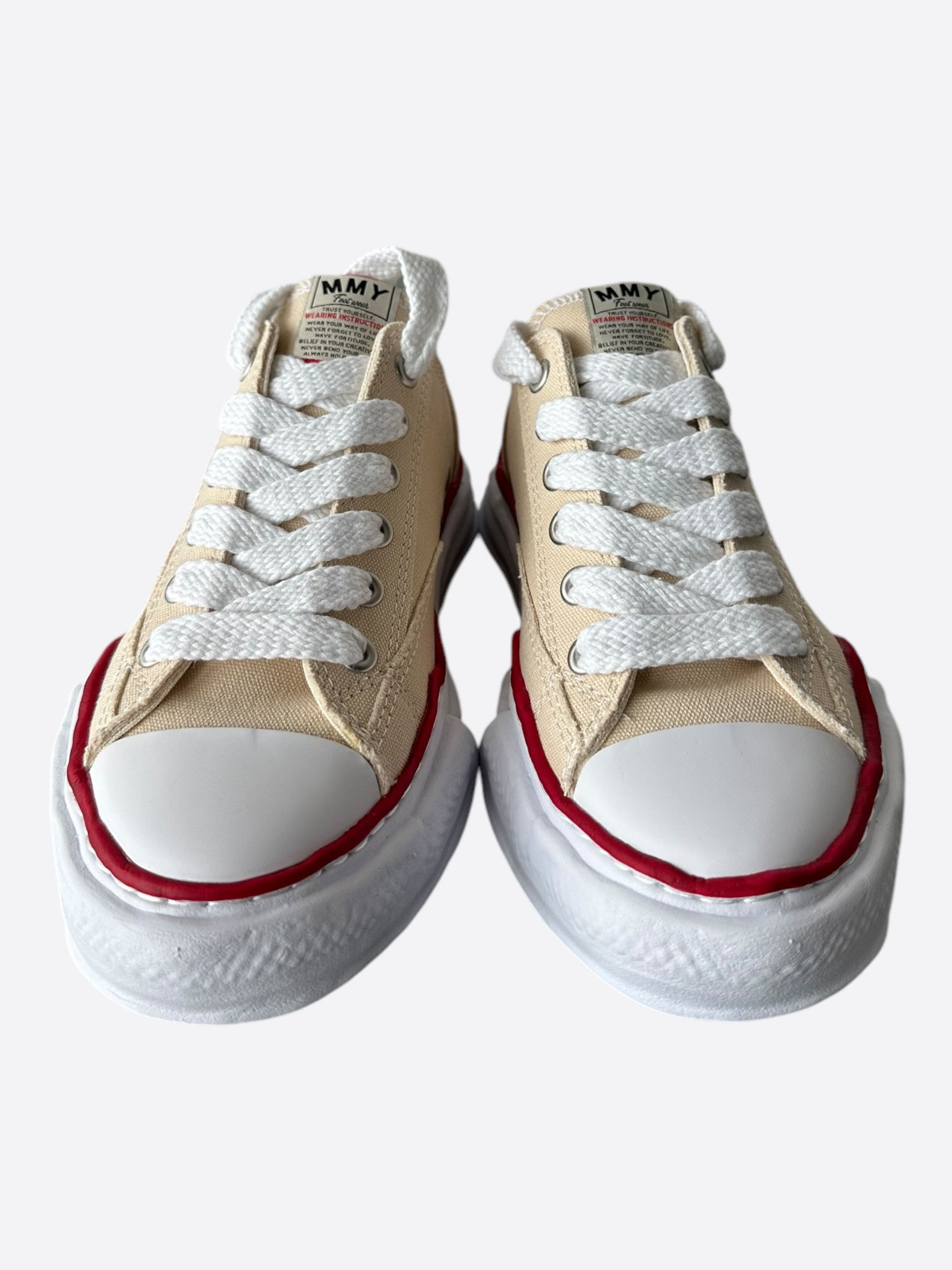 Maison MIHARA YASUHIRO Maison Mihara Yasuhiro Beige & White Peterson Sneakers Size US 10 / EU 43 - 2 Thumbnail