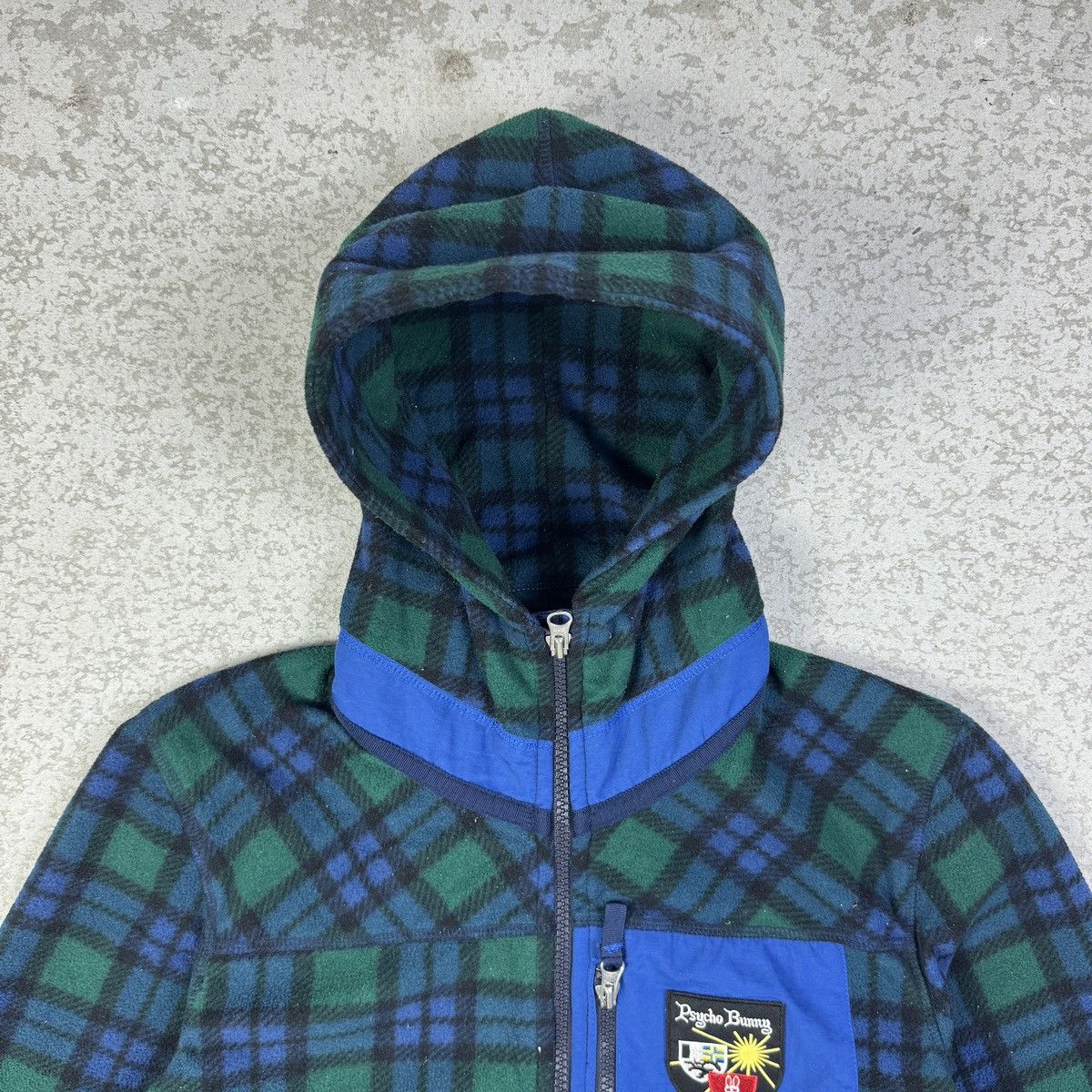 Psycho Bunny Psycho Bunny Plaid Fleece Hoodie Size M / US 6-8 / IT 42-44 - 3 Thumbnail