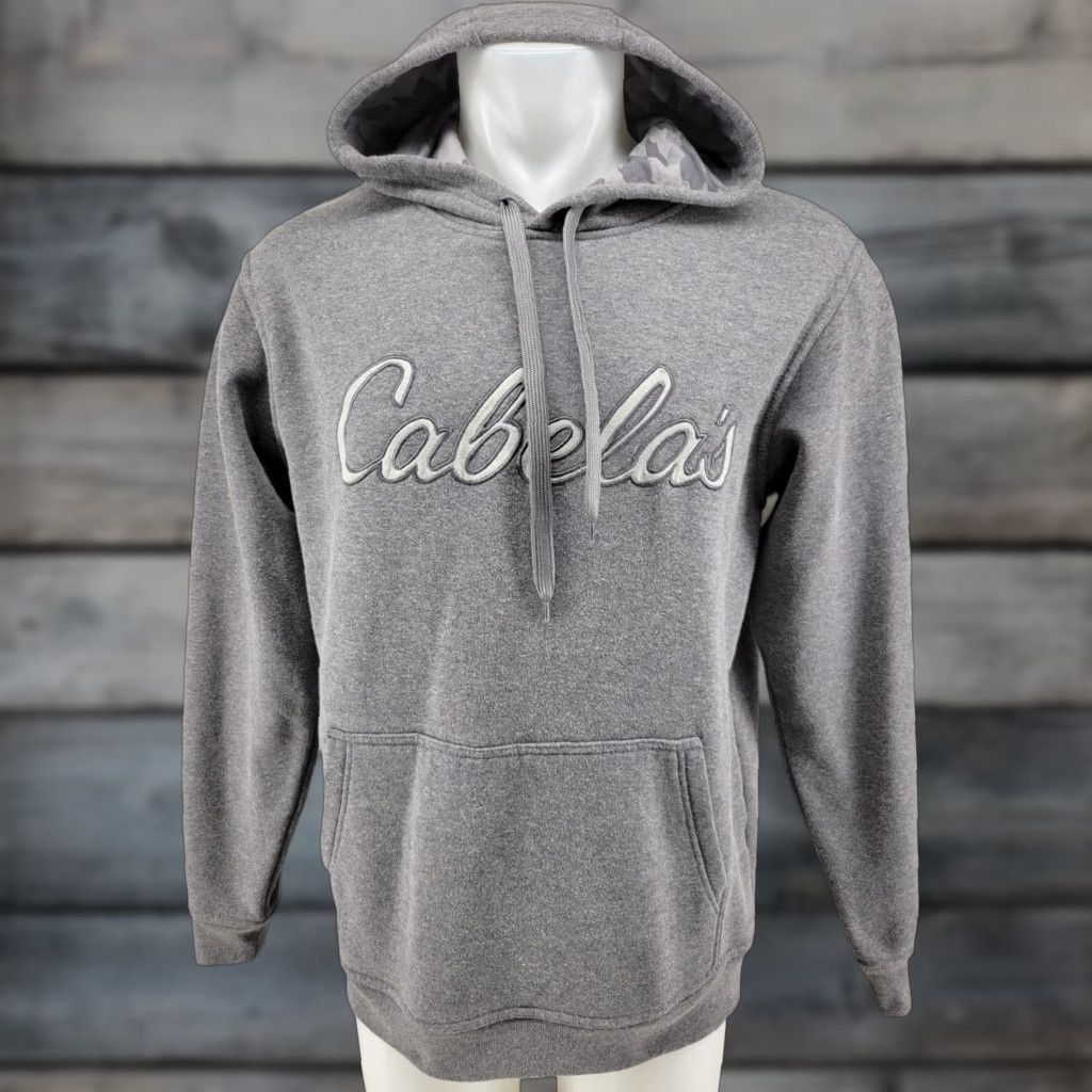 Vintage Cabela's Hoodie Mens Medium REG Gray Spell Out Sweater Pullover Fleece Size US M / EU 48-50 / 2 - 1 Thumbnail