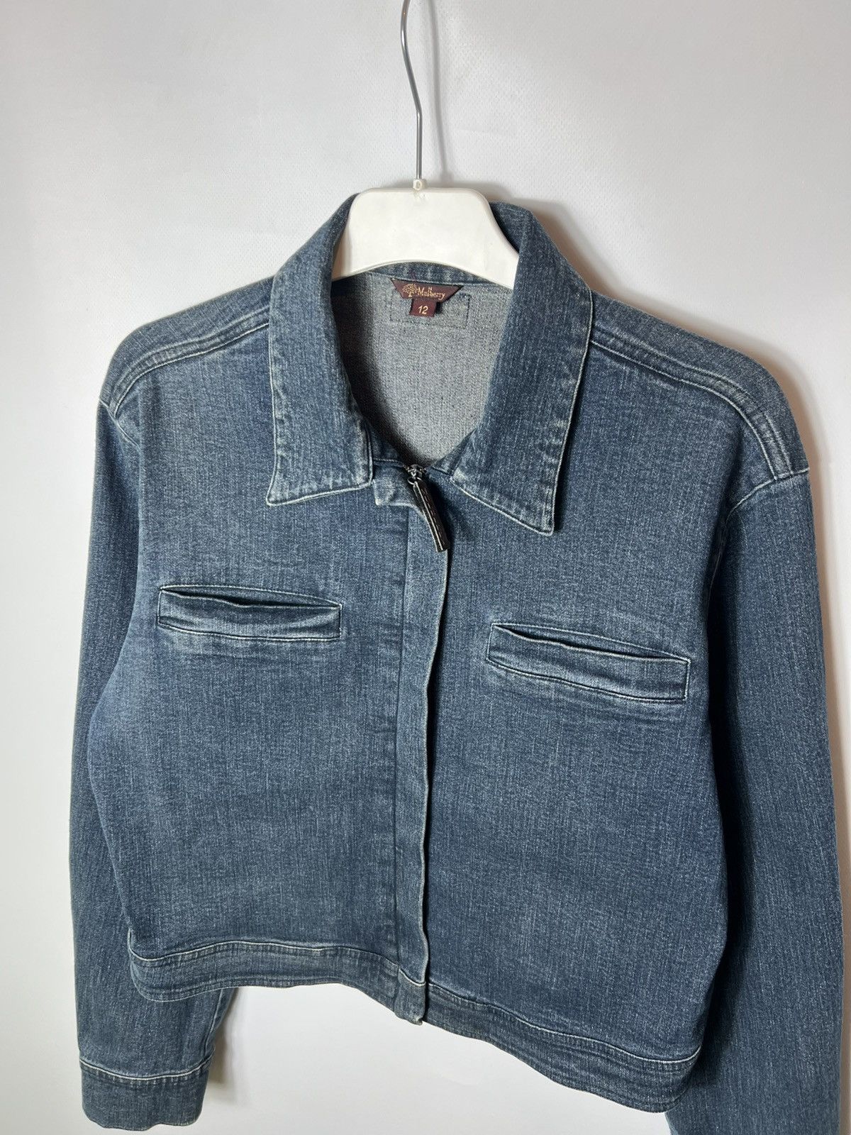 Mulberry Vintage luxury 90s y2k Mulberry Denim Jacket Size UK 12 Size M / US 6-8 / IT 42-44 - 2 Thumbnail