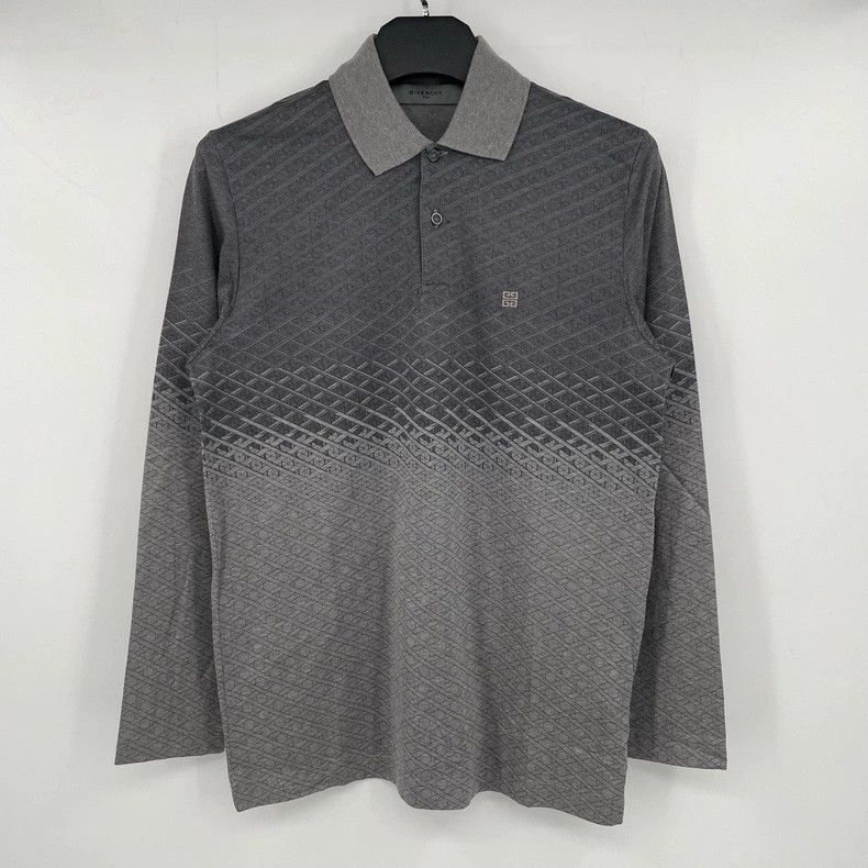 Givenchy Givenchy Four-Panel Gradient Long Sleeve Polo Shirt Size US M / EU 48-50 / 2 - 1 Thumbnail