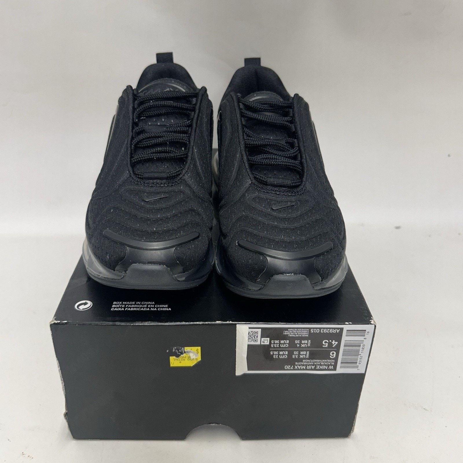 Nike Nike Air Max 720 WMNS “Triple Black/Anthracite” AR9293-015 Size US 6 / IT 36 - 2 Thumbnail
