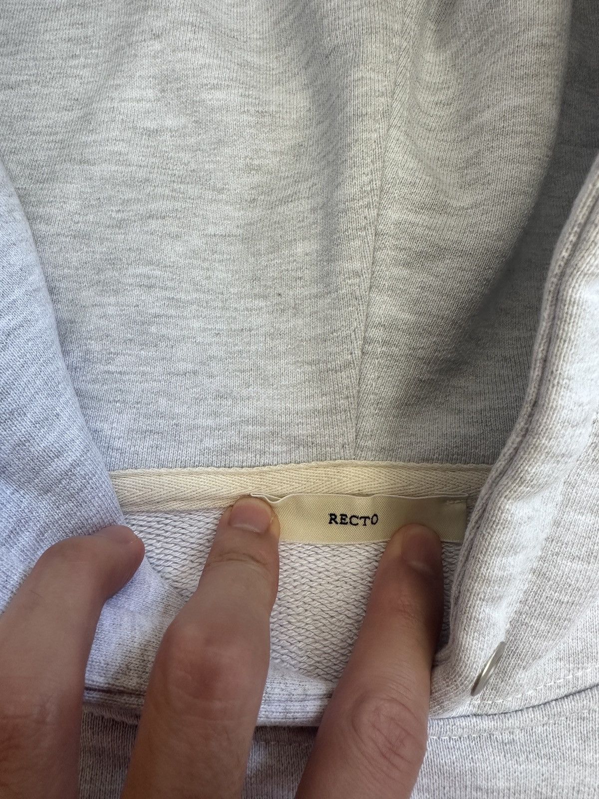 RECTO Recto Grey Essential Hoodie OS Korean Brand Size US S / EU 44-46 / 1 - 3 Thumbnail