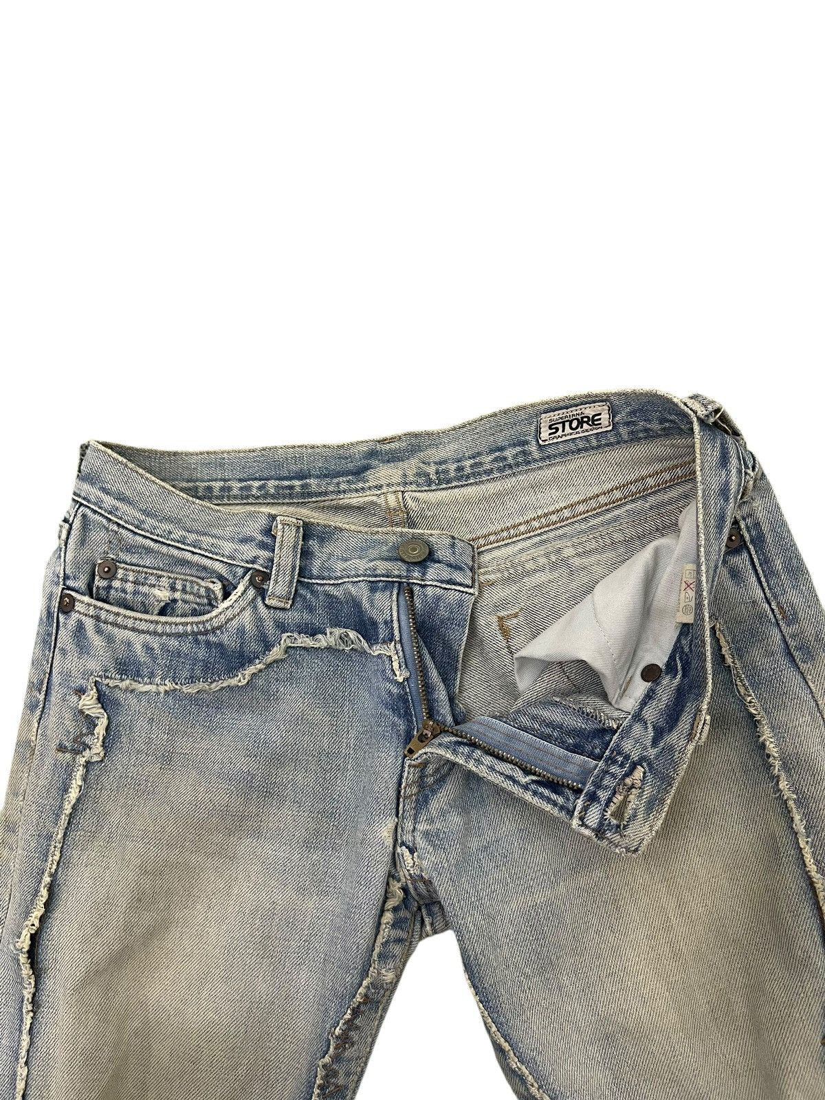 Japanese Brand Crop Jeans Rna Japan Faded Distress Low Rise Slim 8🟦8 Size US 28 / EU 44 - 10 Thumbnail