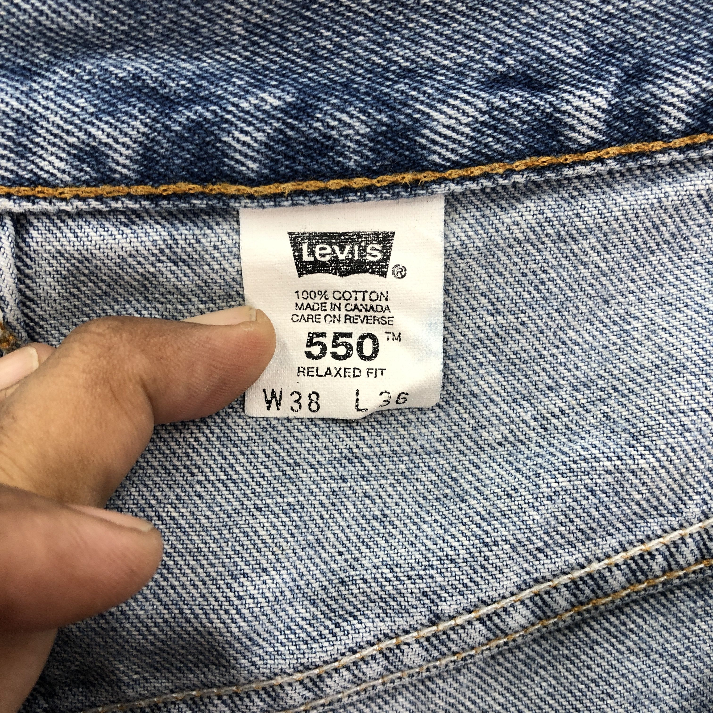 Levi's Vintage Baggy Levis 550 Jeans Levis Stone Wash Faded Denim Size US 36 / EU 52 - 6 Thumbnail