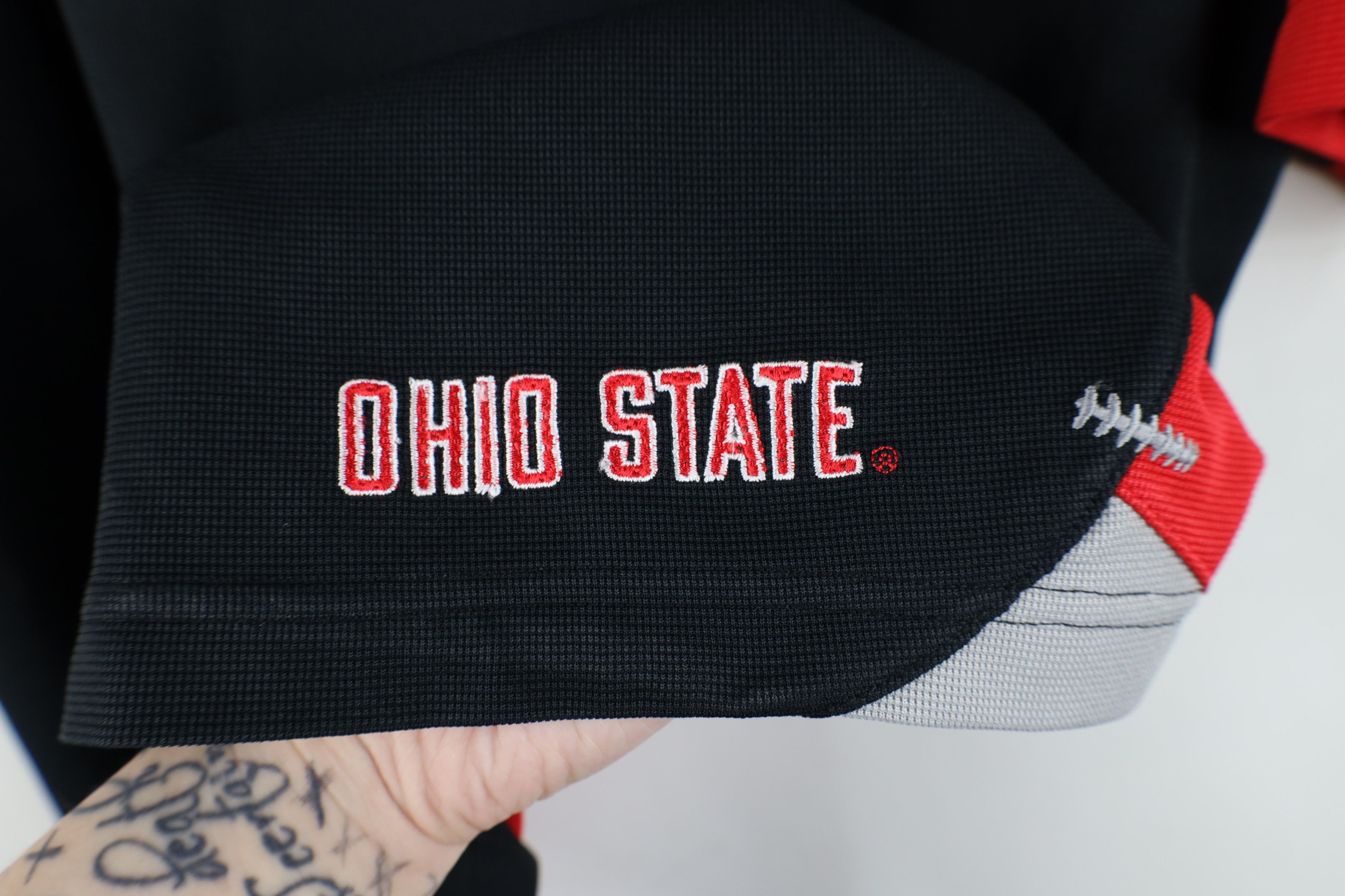 Nike × Vintage Vintage Nike Mini Swoosh Ohio State University Football Polo Size US L / EU 52-54 / 3 - 9 Thumbnail