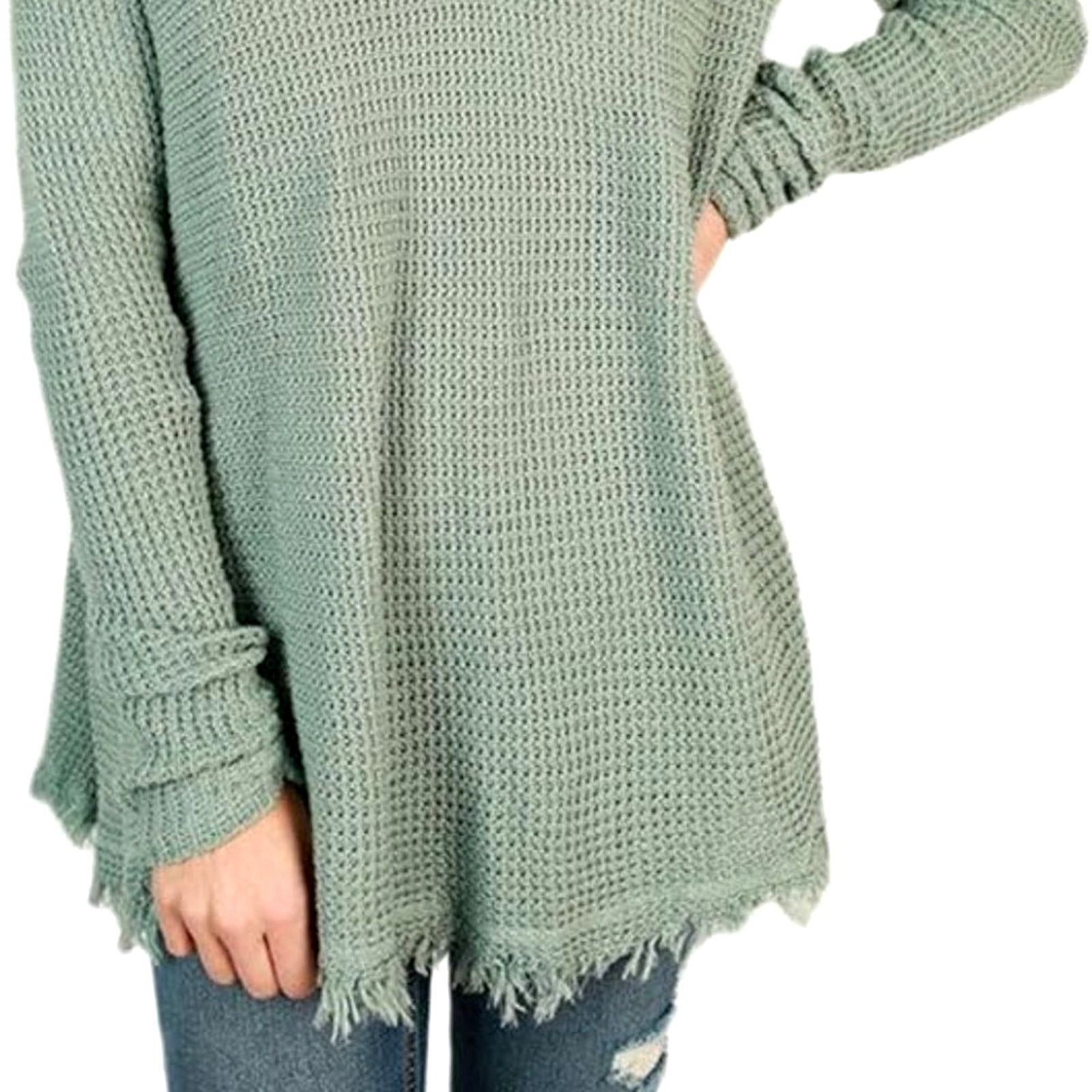 Other SideFeels V Neck Cold Shoulder Knitted Sweater Mint Green L Size L / US 10 / IT 46 - 10 Thumbnail