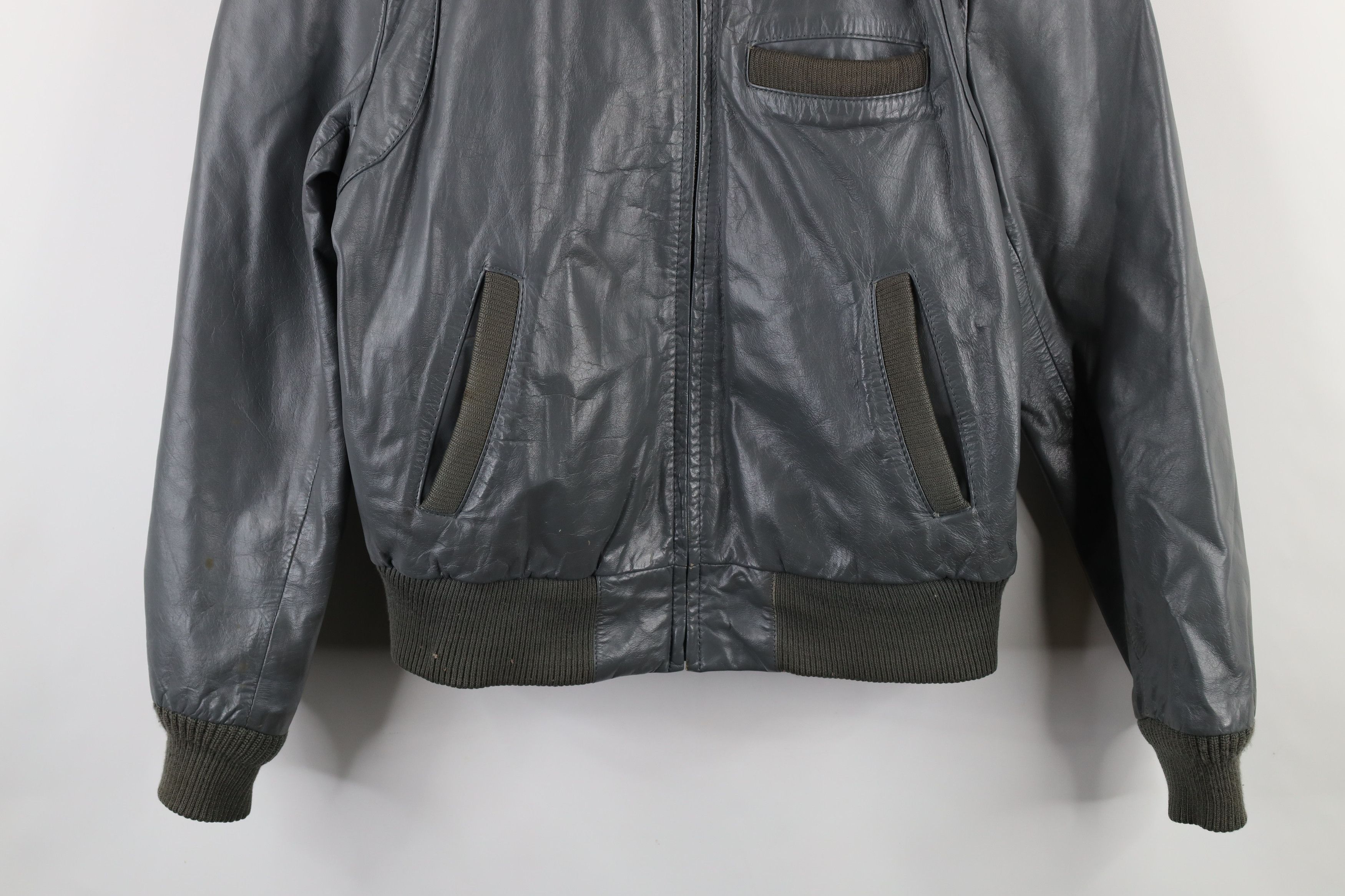 Vintage Vintage 80s 90s Streetwear Leather Cafe Racer Bomber Jacket Size US L / EU 52-54 / 3 - 3 Thumbnail
